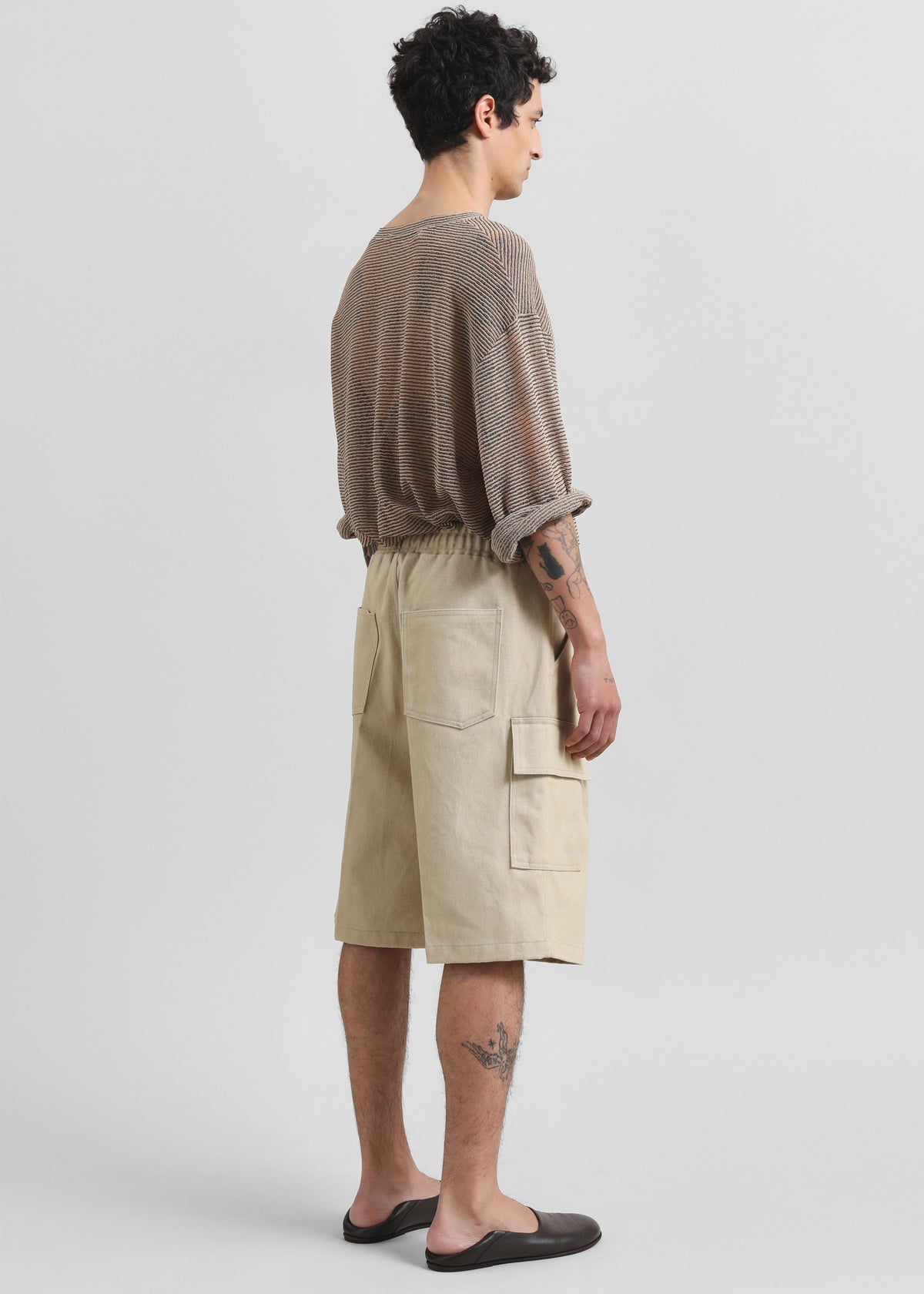 Dunwich Denim Bermuda Shorts - Beige - 6