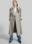 Dursley Oversized Trench Coat - Beige Melange