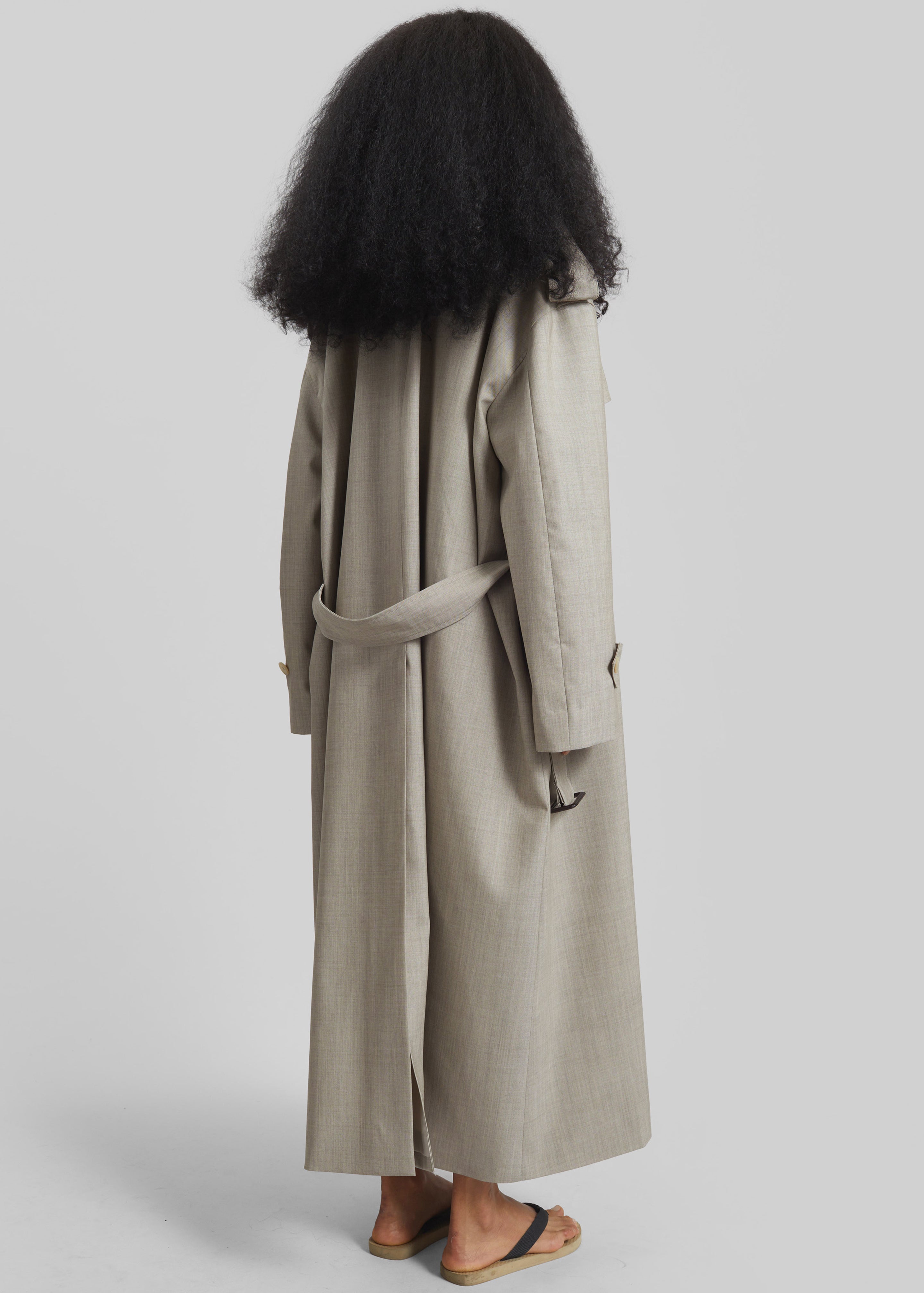Dursley Oversized Trench Coat - Beige Melange – The Frankie Shop