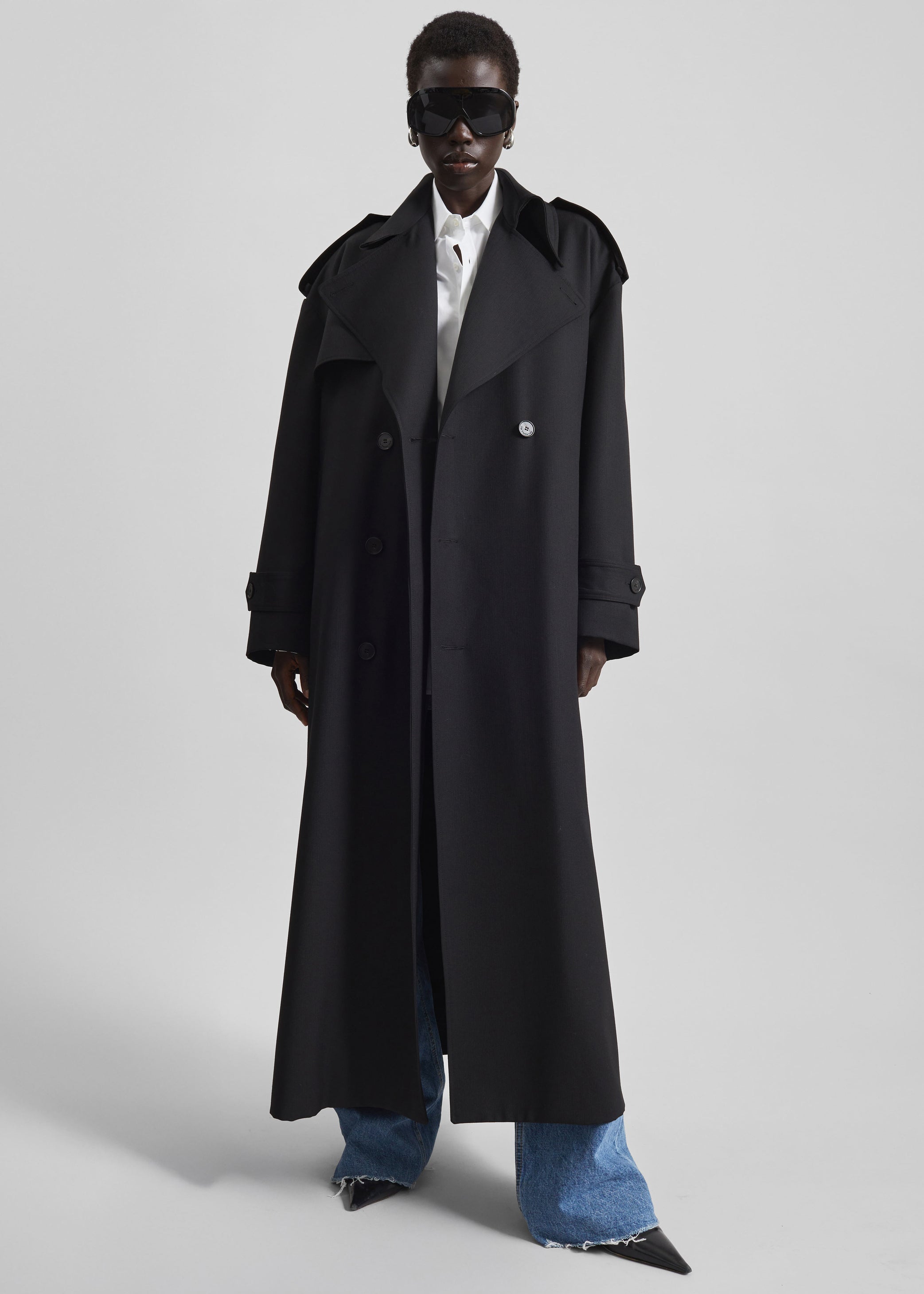 Shop the look image for Dursley Tailored Trench Coat - Black