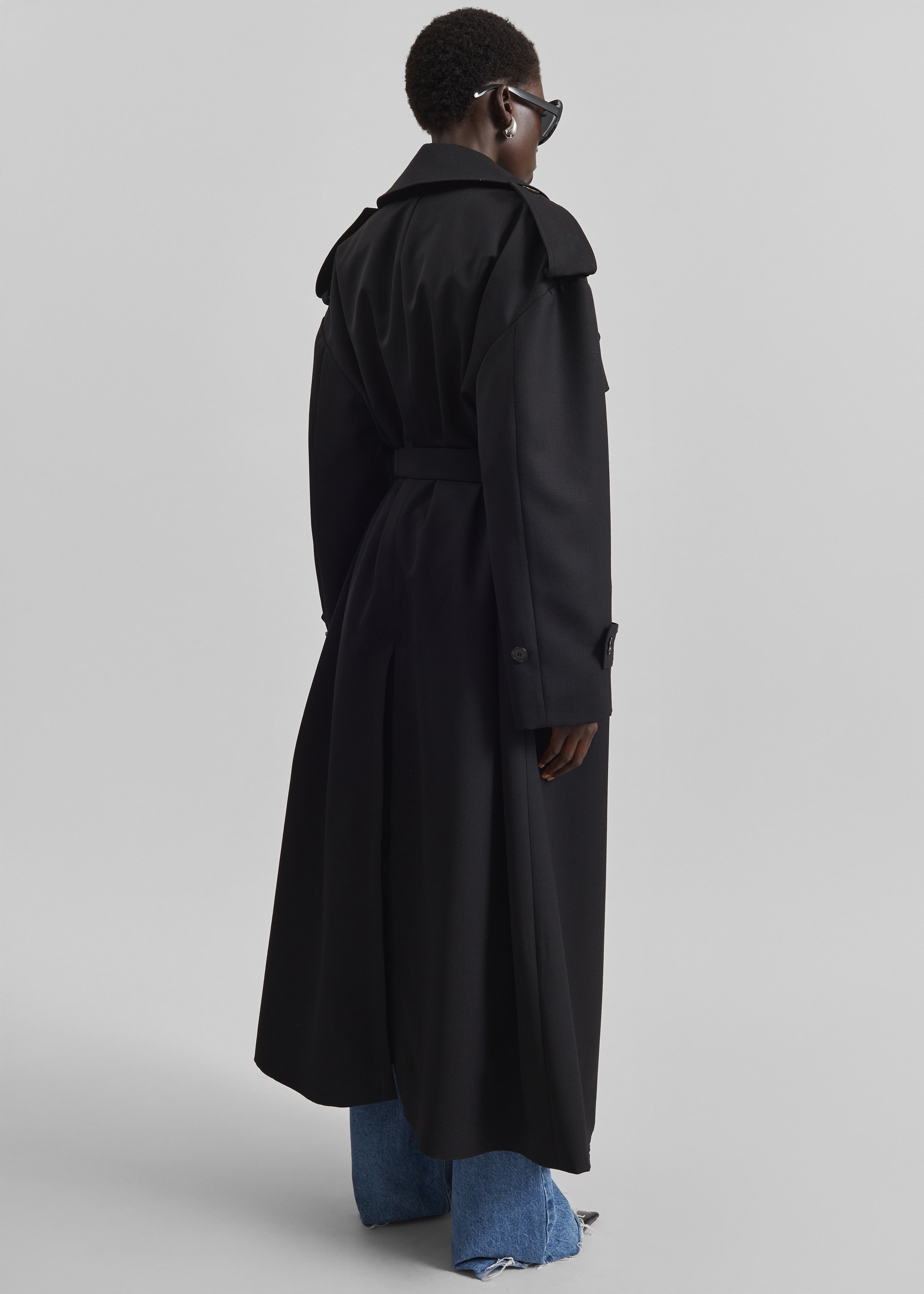 Dursley Tailored Trench Coat - Black - 6