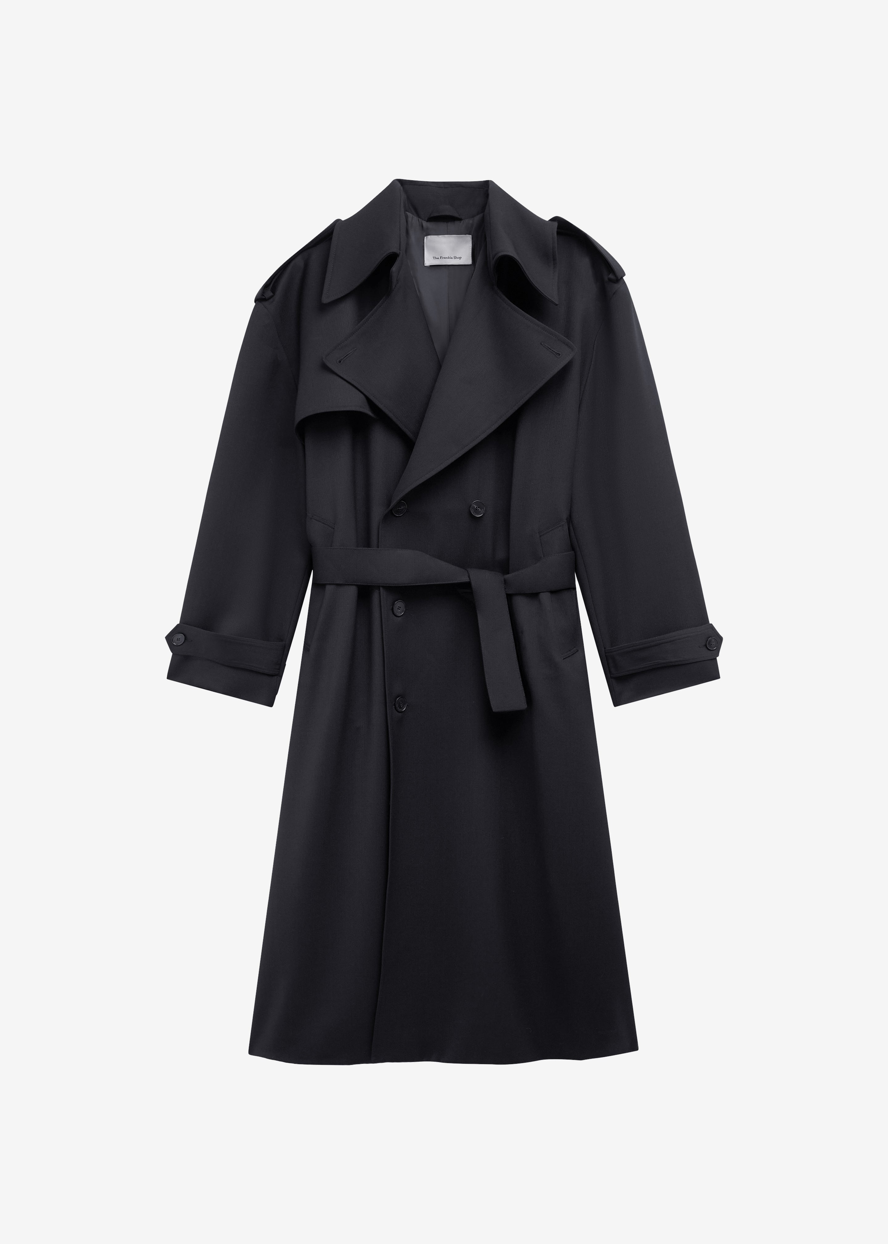 Dursley Tailored Trench Coat - Black - 7