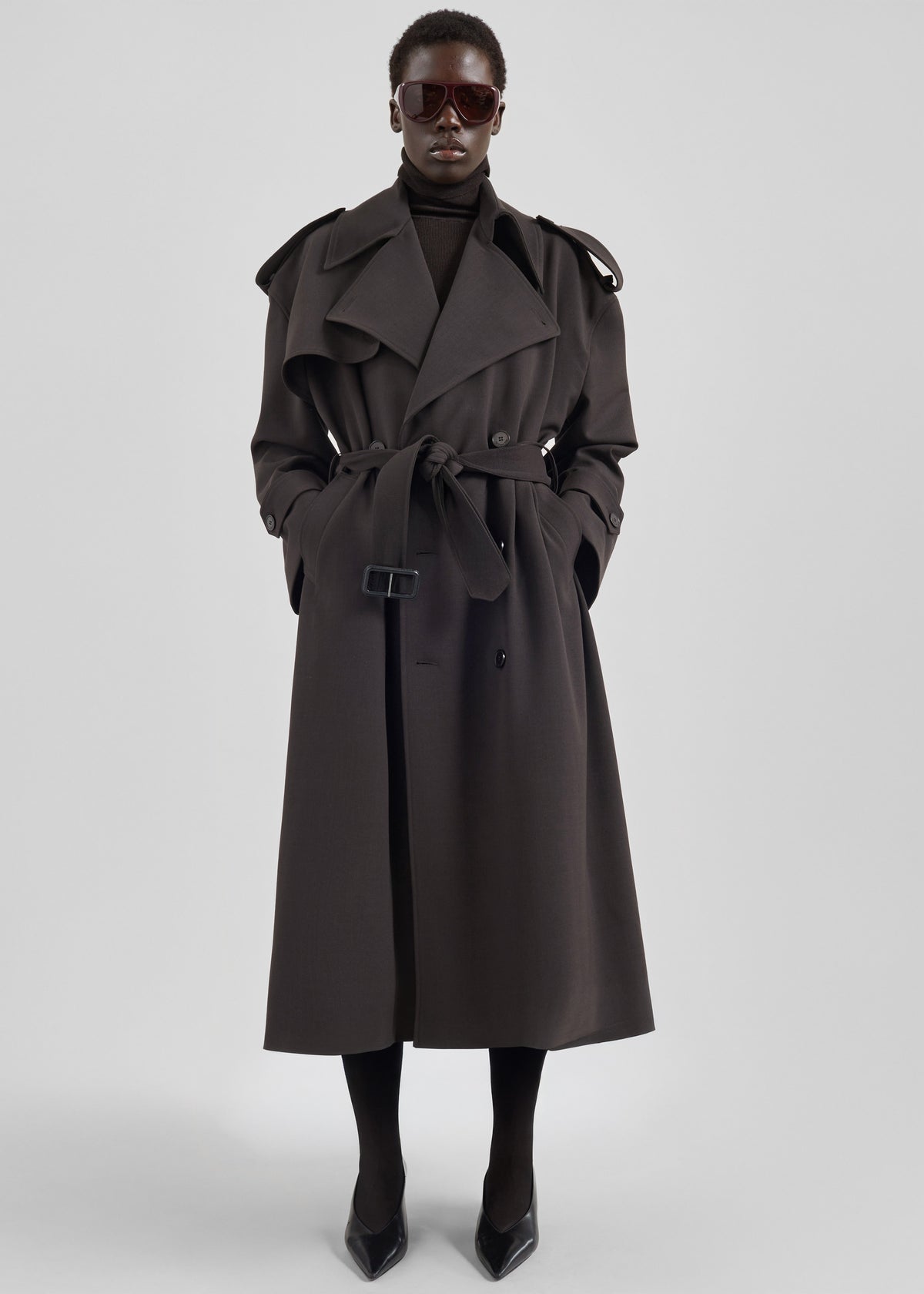 Dursley Tailored Trench Coat - Brown - 3