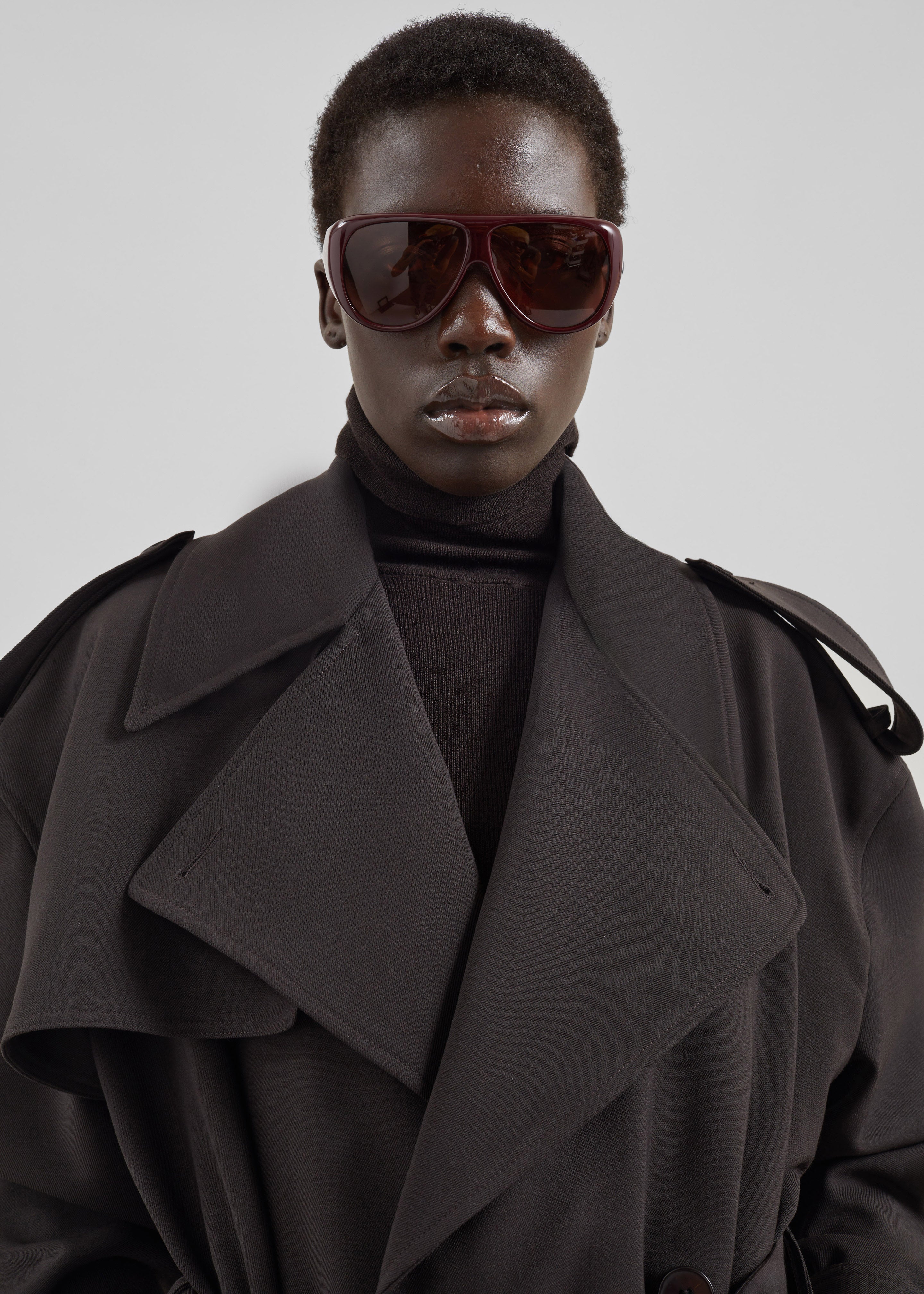 Dursley Tailored Trench Coat - Brown - 4