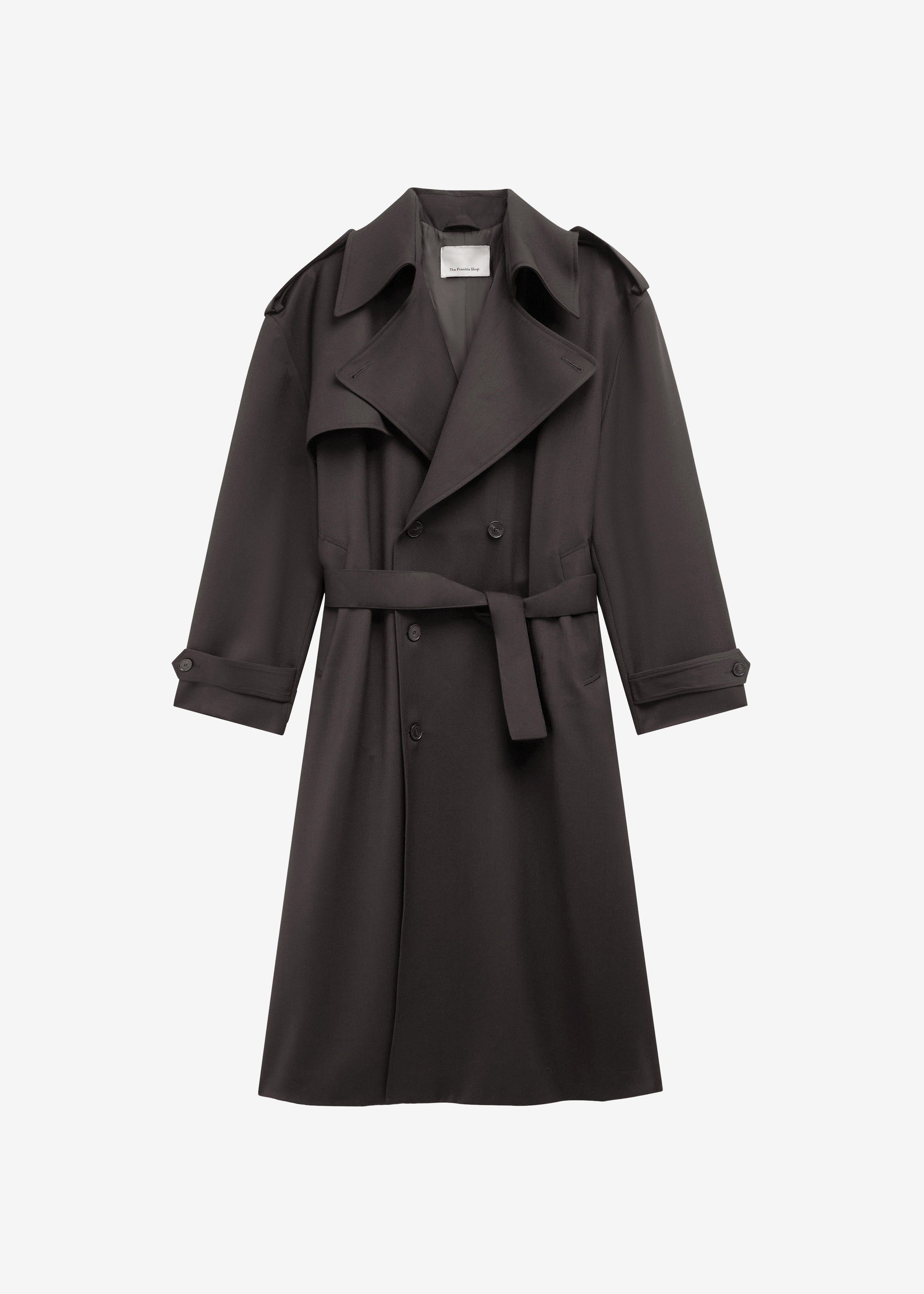 Dursley Tailored Trench Coat - Brown – The Frankie Shop