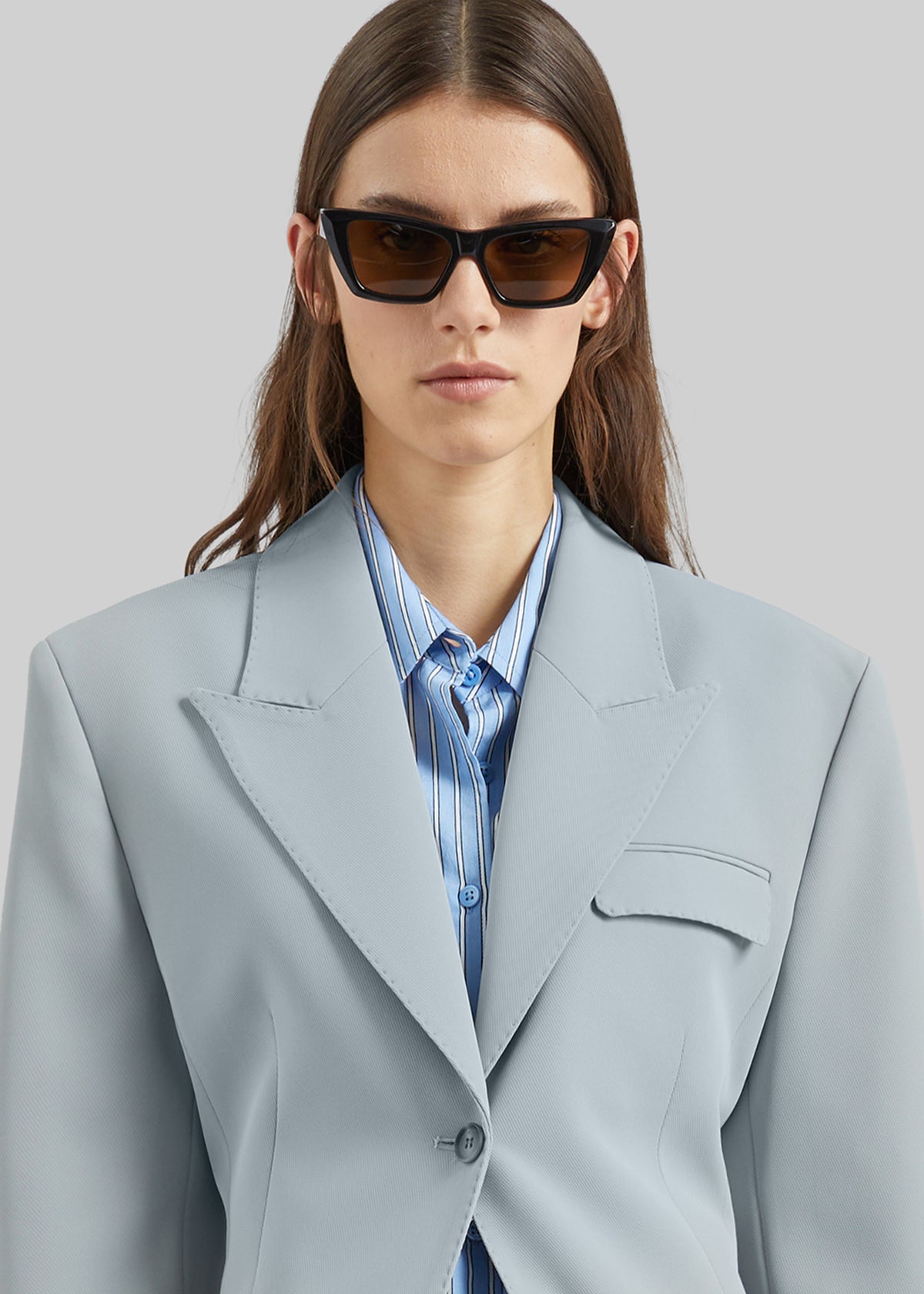 Duved Cinched Blazer - Slate Grey - 5
