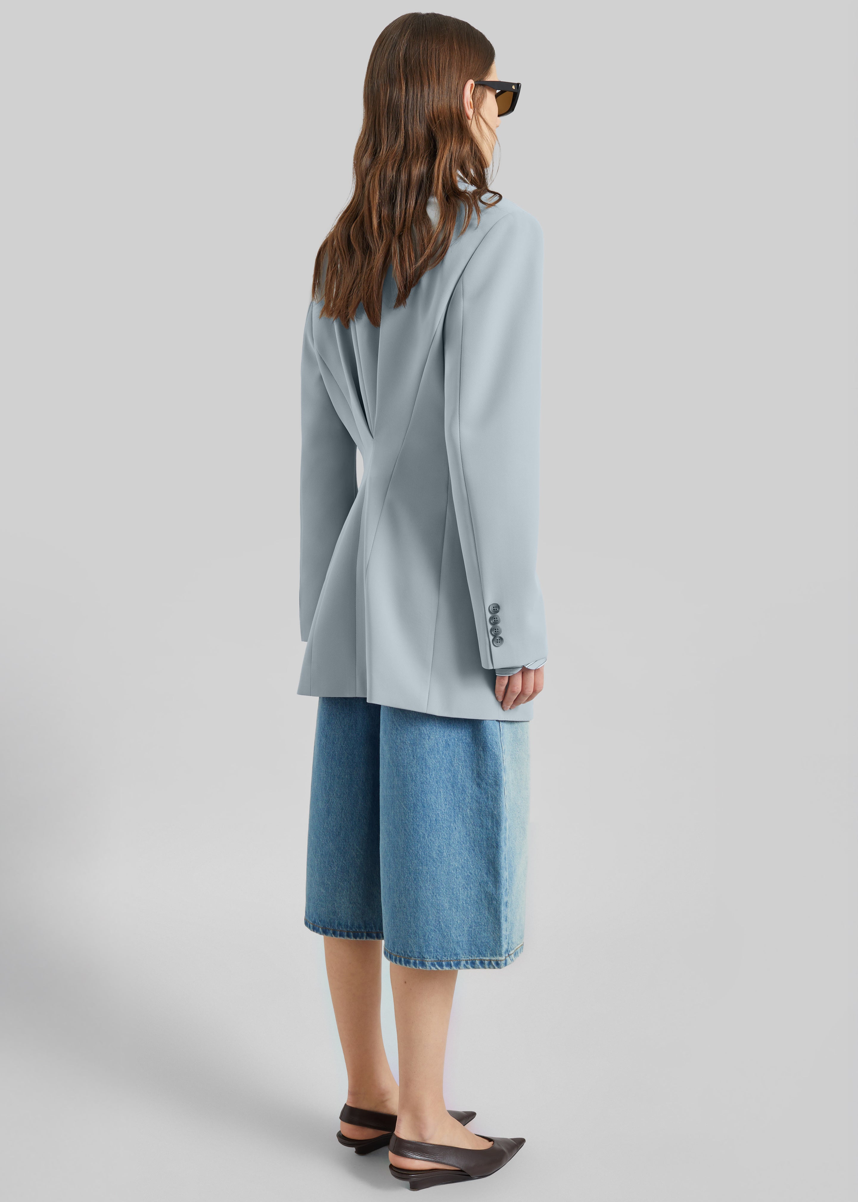 Duved Cinched Blazer - Slate Grey - 8