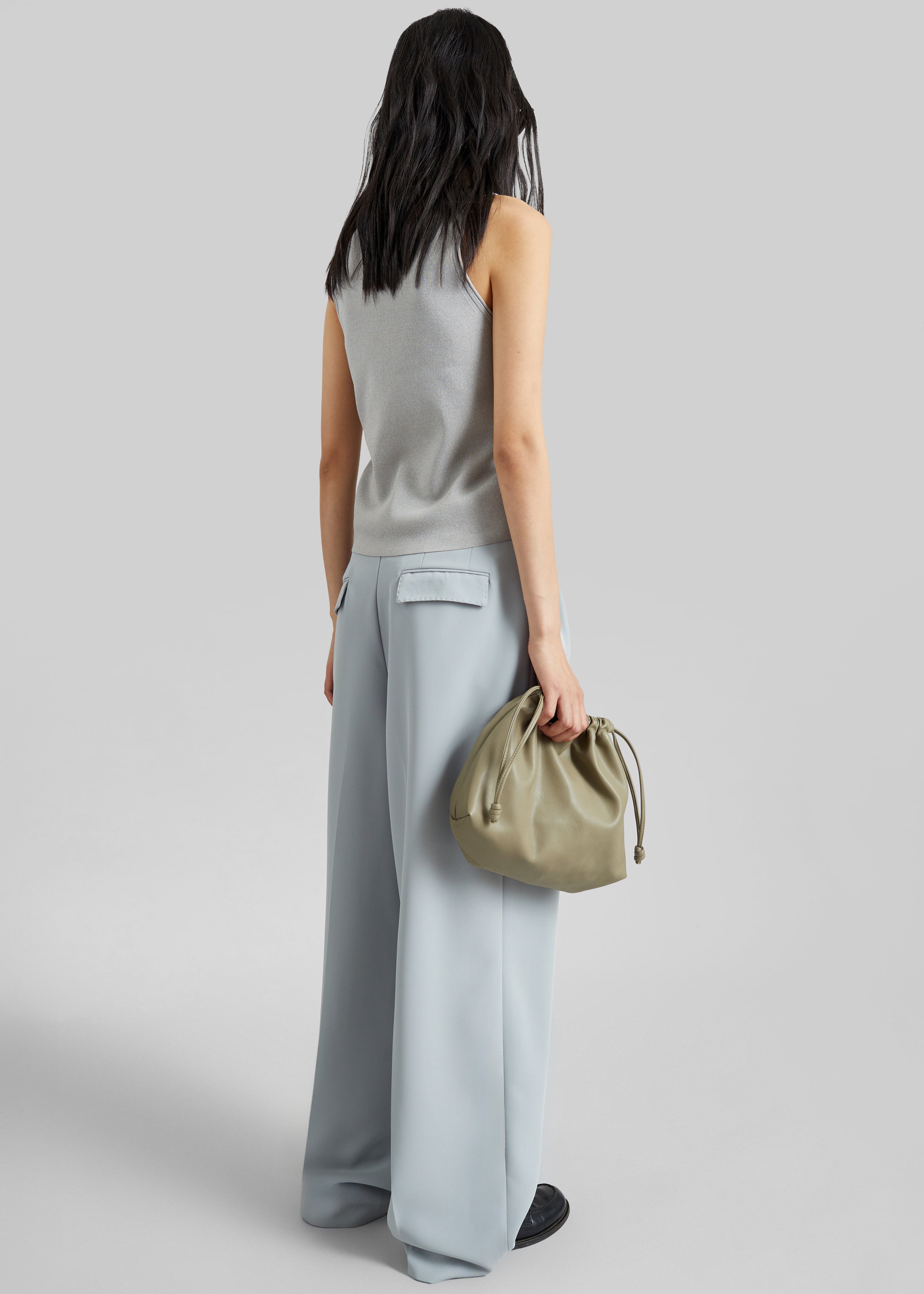 Duved Pleated Trousers - Slate Grey - 7