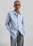 Duvina Detachable Double Collar Shirt - Light Blue