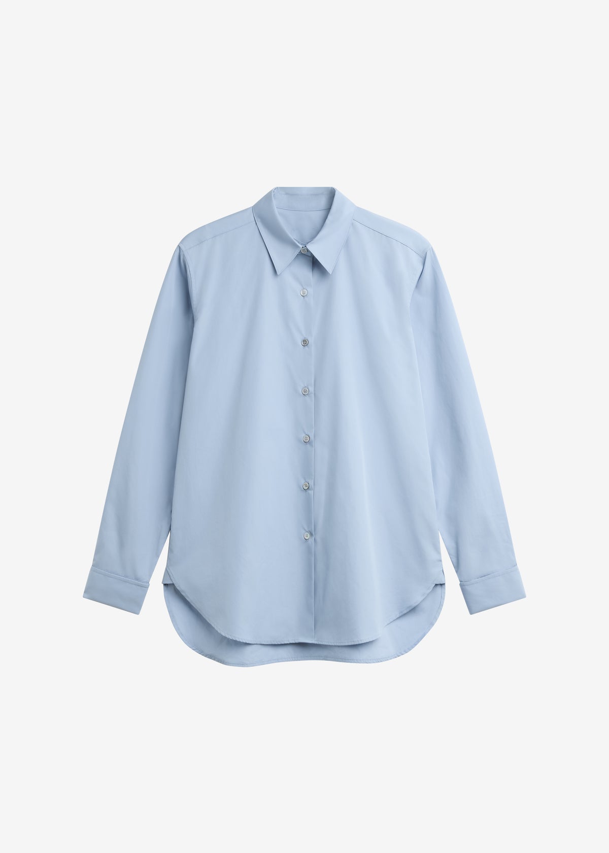 Duvina Detachable Double Collar Shirt - Light Blue