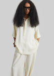 Eda Fluid Polo Shirt - Ivory