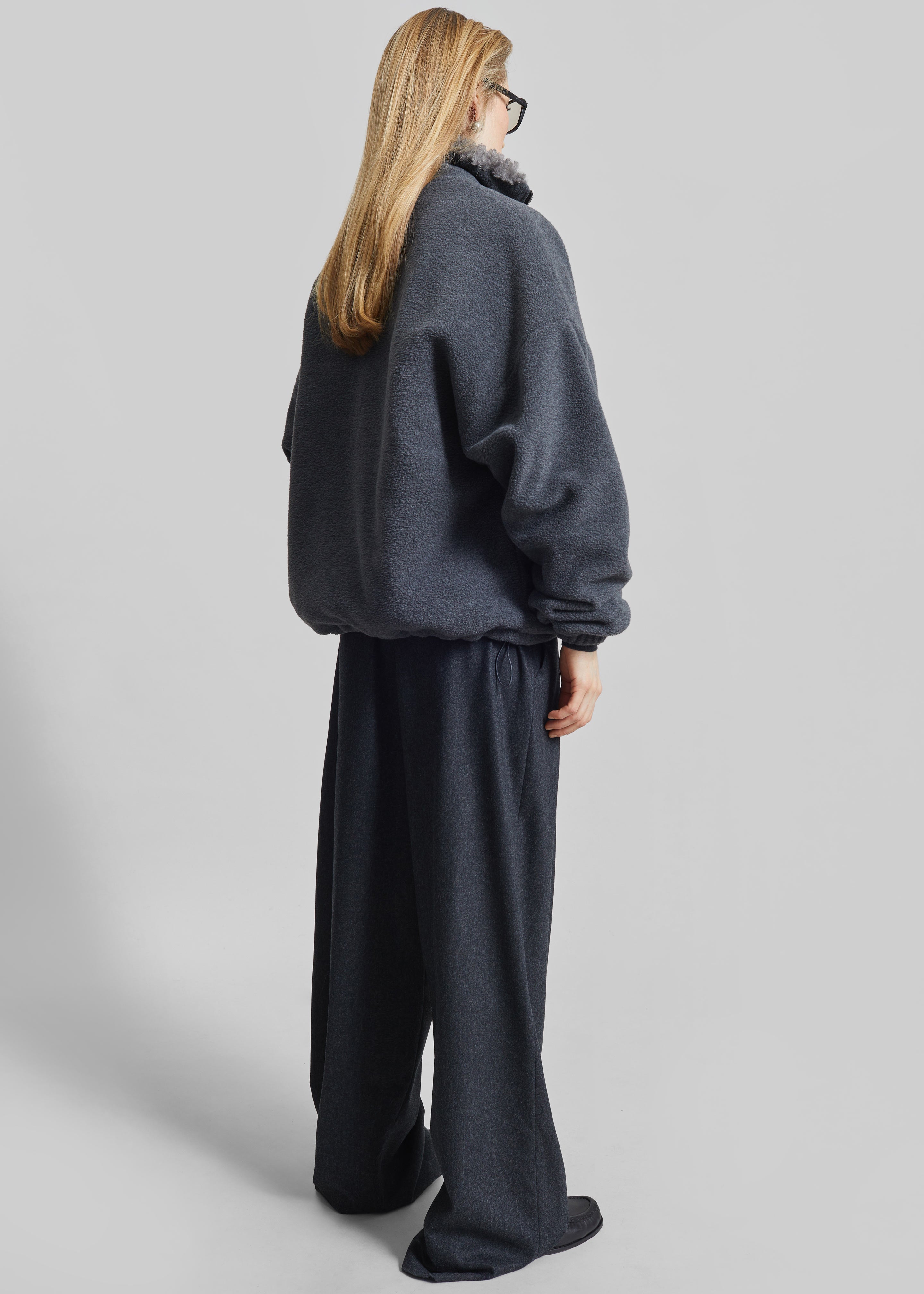 Edane Fleece Jacket - Dark Grey – The Frankie Shop