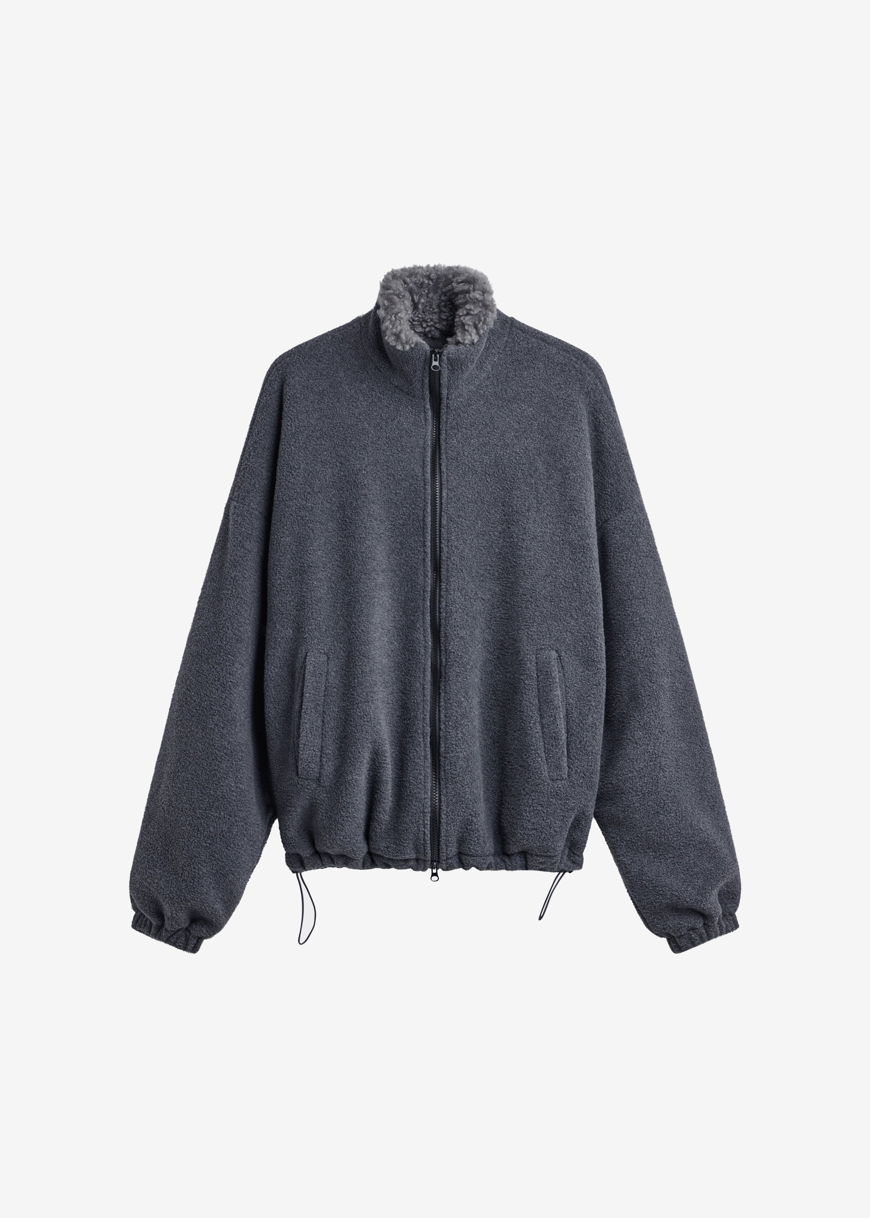 Edane Fleece Jacket - Dark Grey – The Frankie Shop