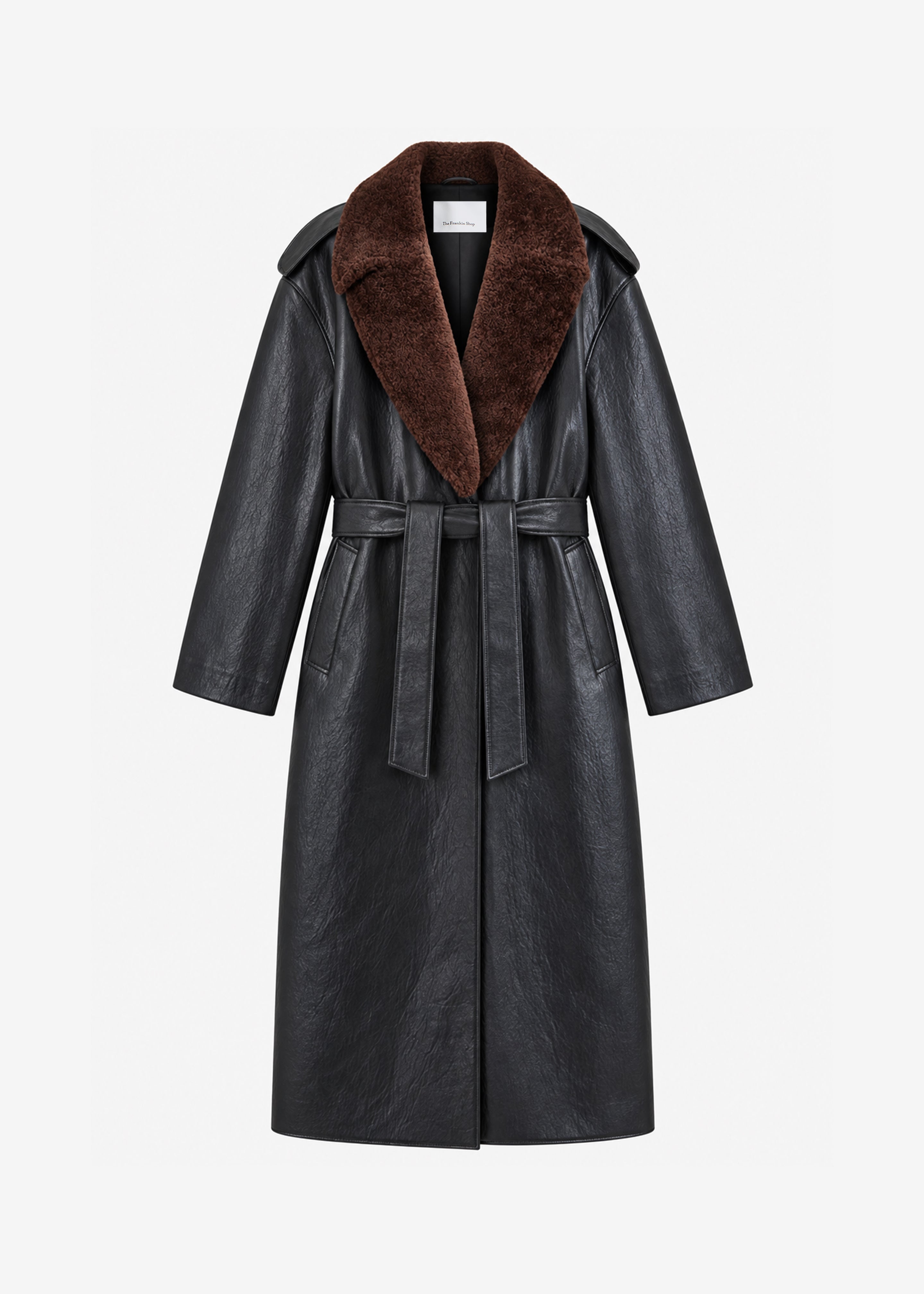新品未使用【ENFOLD】FLAT-COLLAR COAT 36 Edra Removable Collar Trench Coat - Black – The Frankie Shop