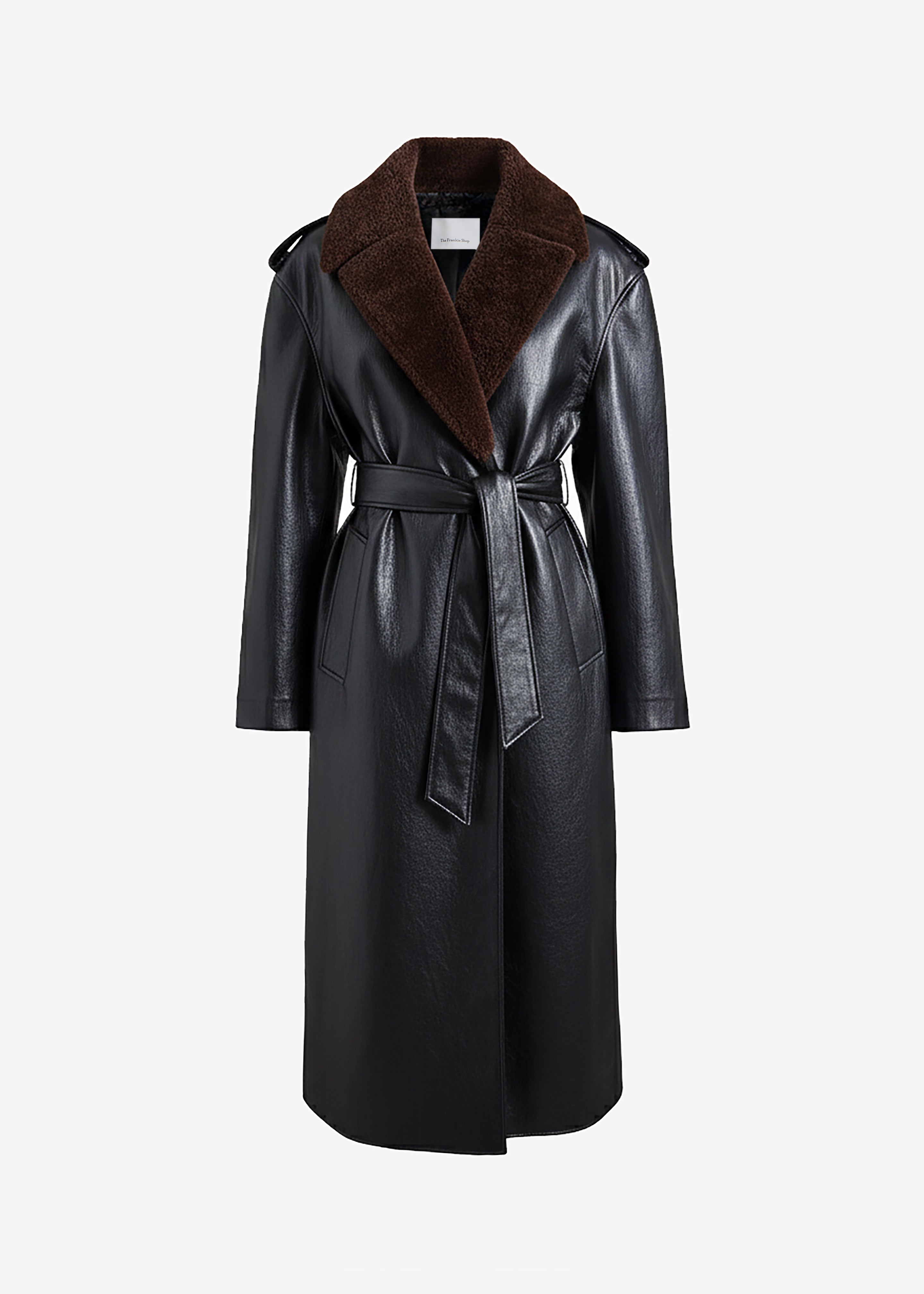 Edra Removable Collar Trench Coat - Black - 8