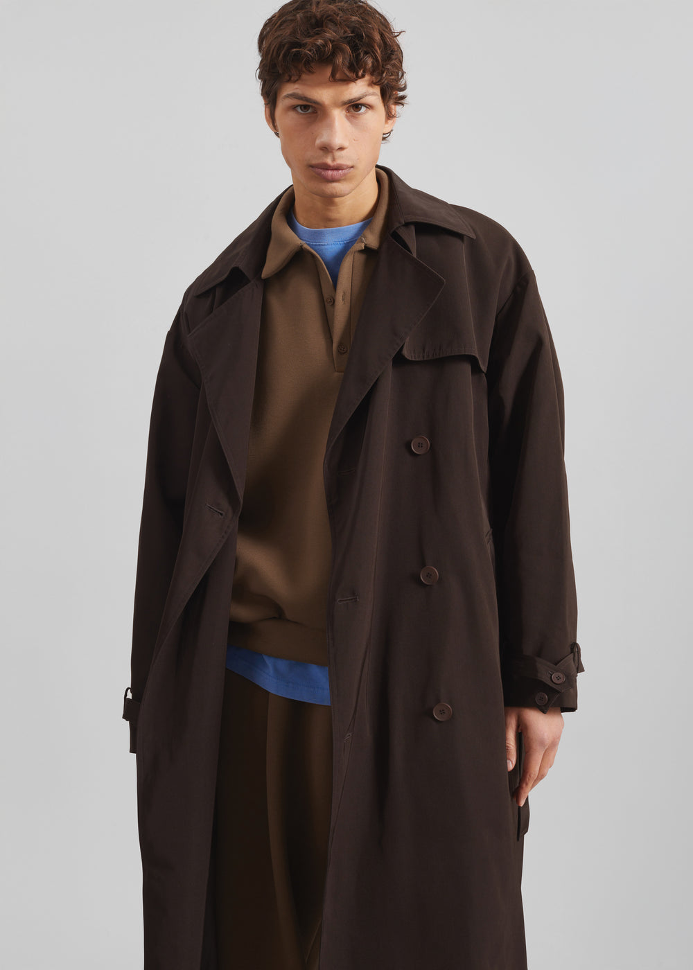 Edris Trench Coat - Brown - 1