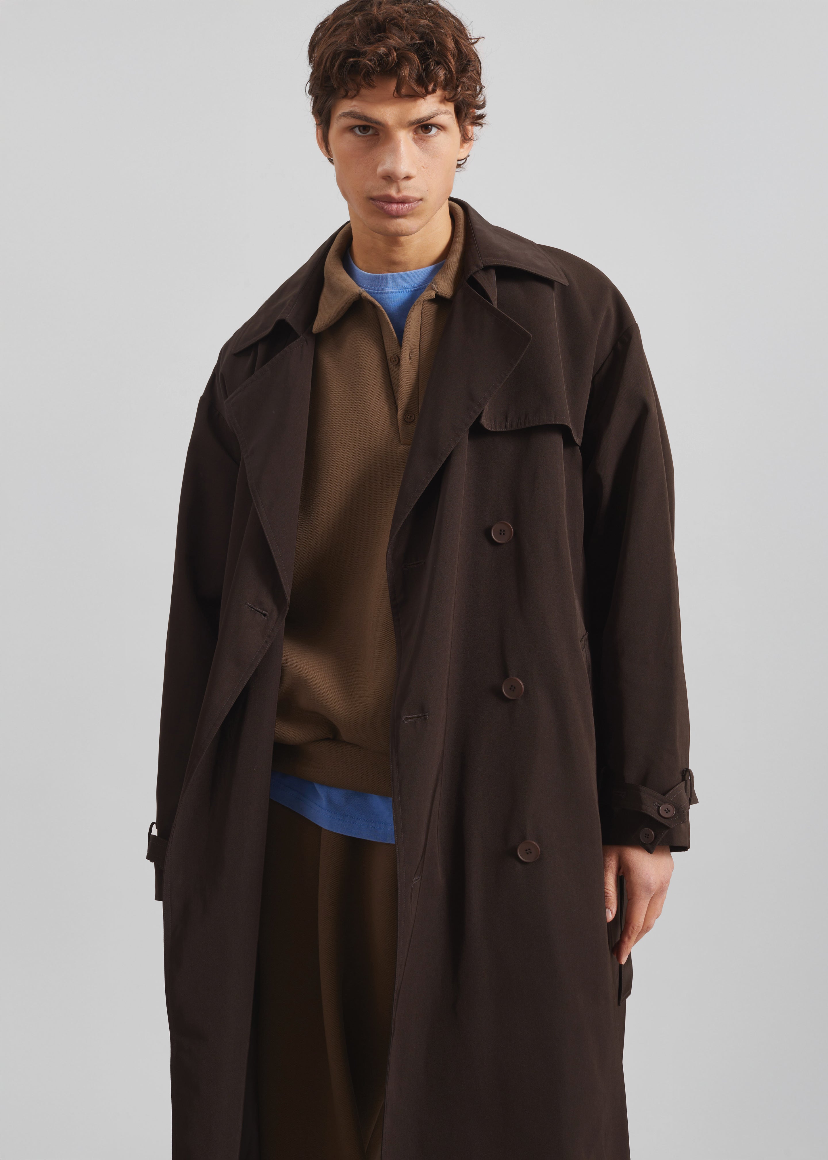 Edris Trench Coat - Brown - 2