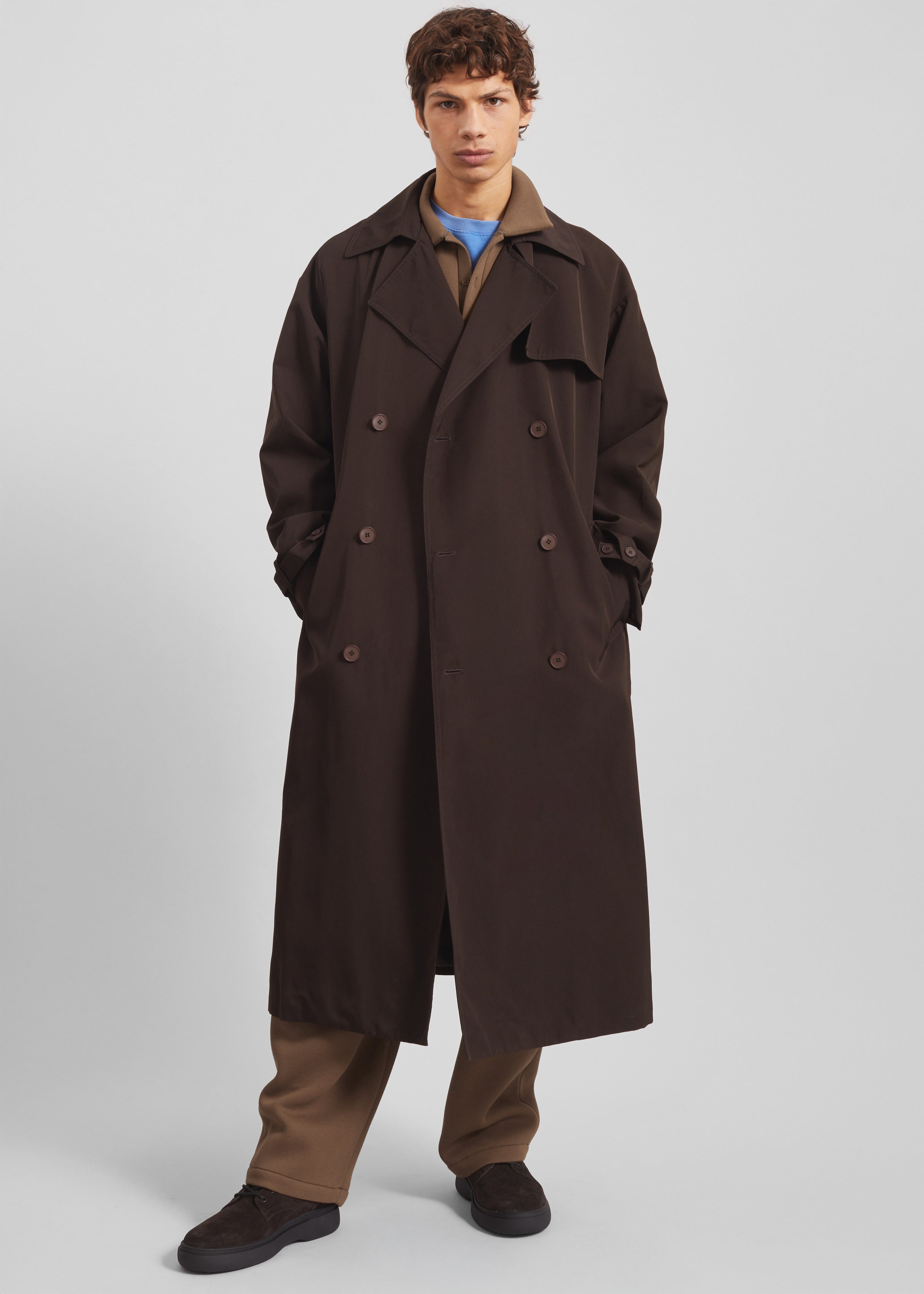 Edris Trench Coat - Brown - 3