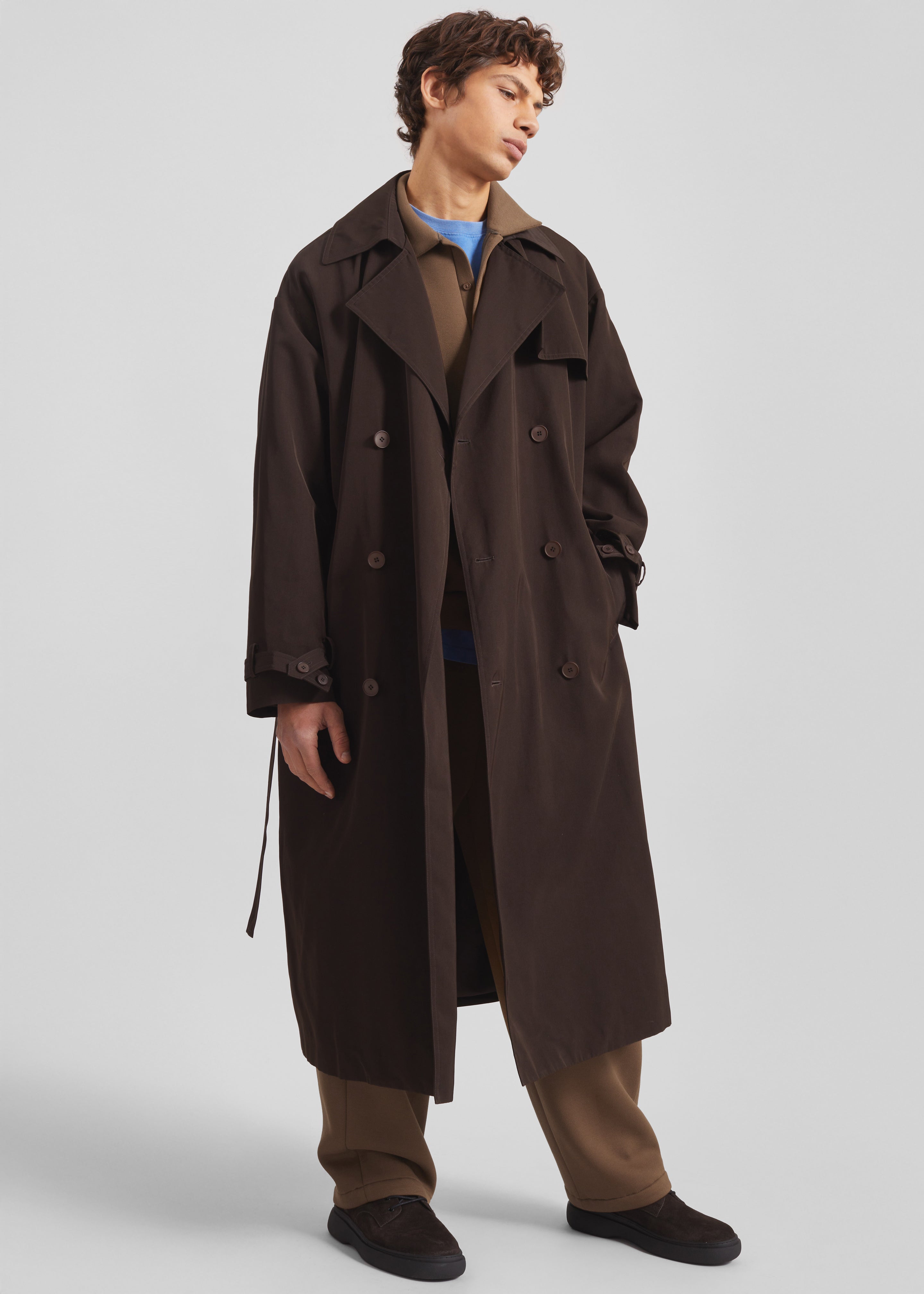 Edris Trench Coat - Brown - 5
