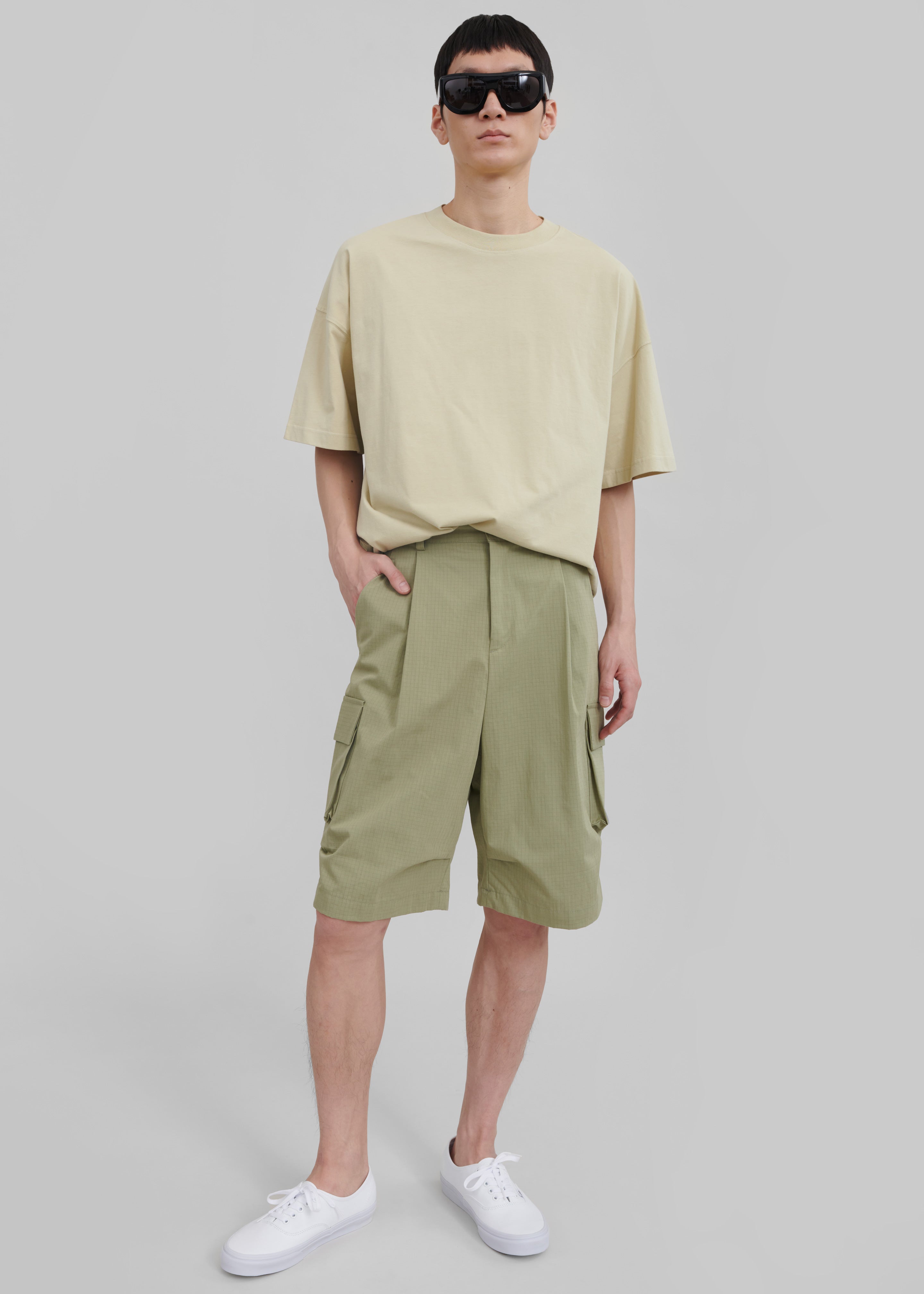 Edward Cargo Shorts - Olive - 4