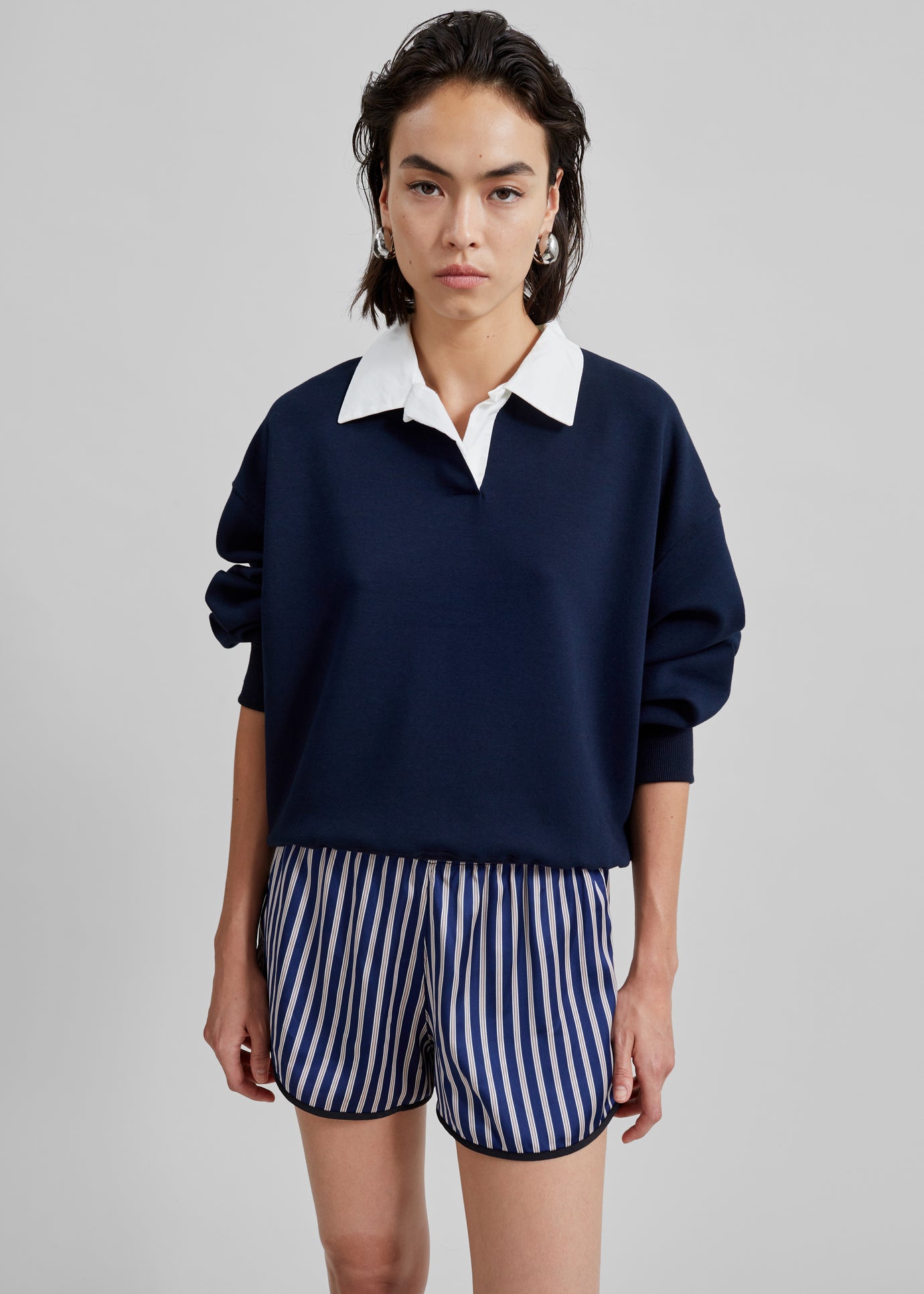 Edwin Boxy Sweatshirt - Navy