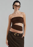 Elena Tube Top - Brown