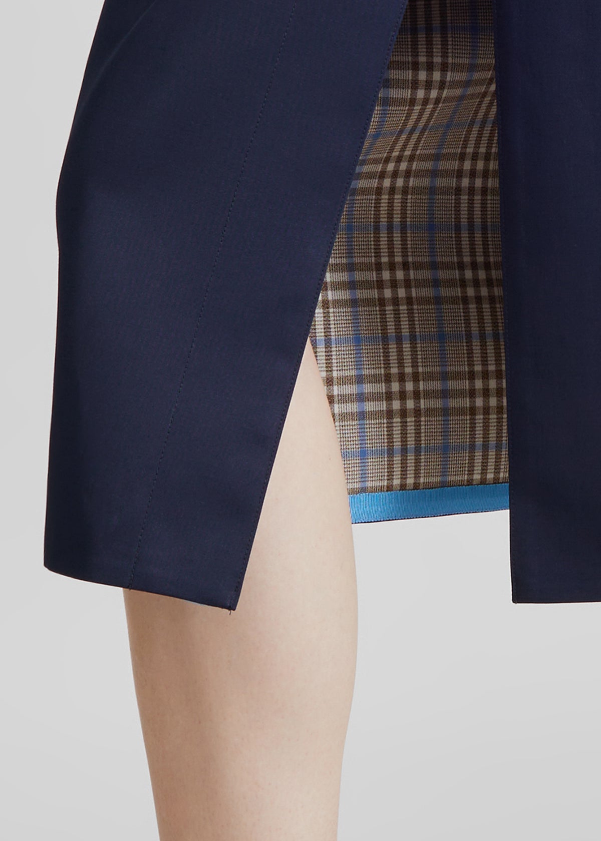 Elian Tailored Midi Skirt - Navy - 8