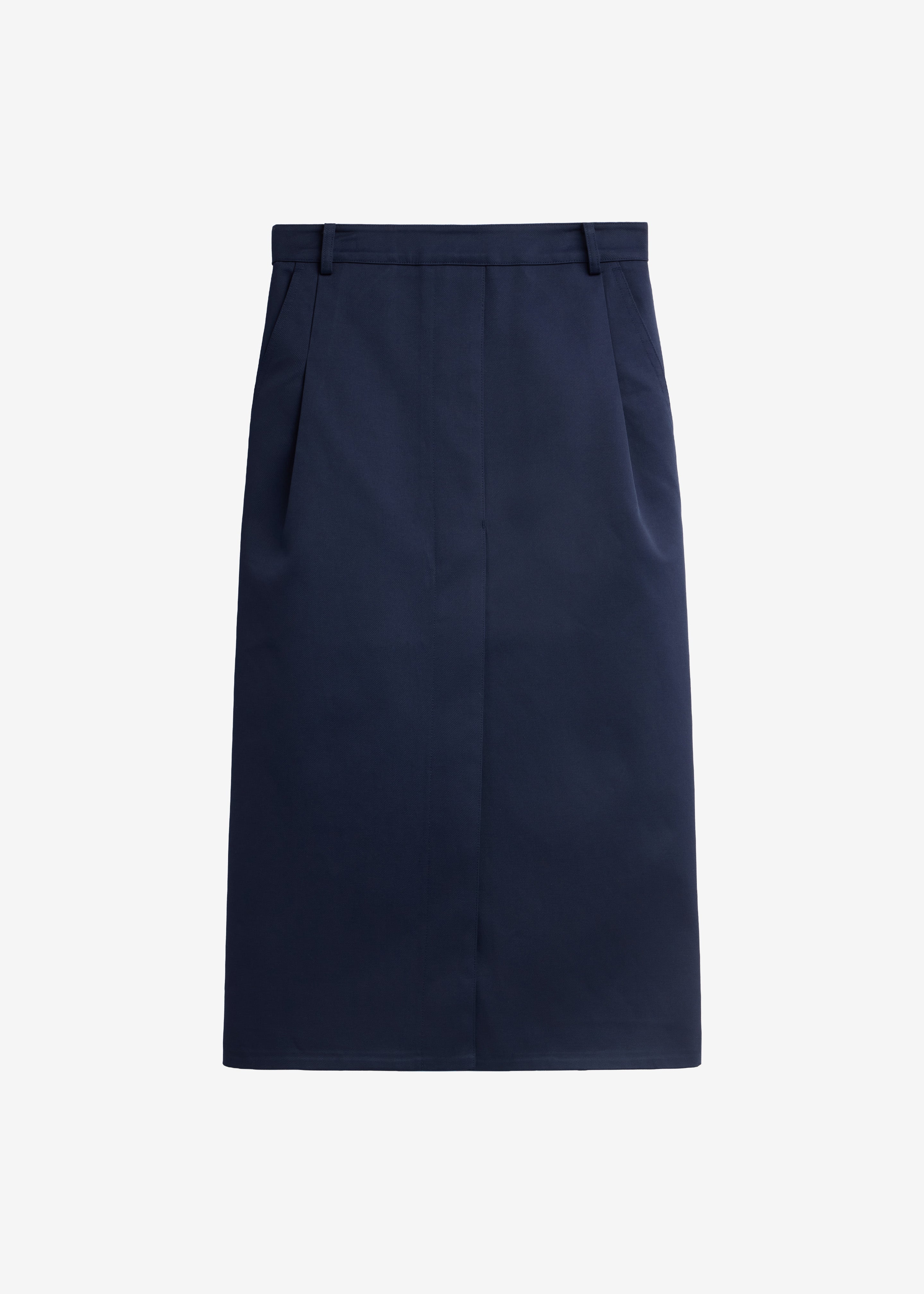 Elian Tailored Midi Skirt - Navy - 10