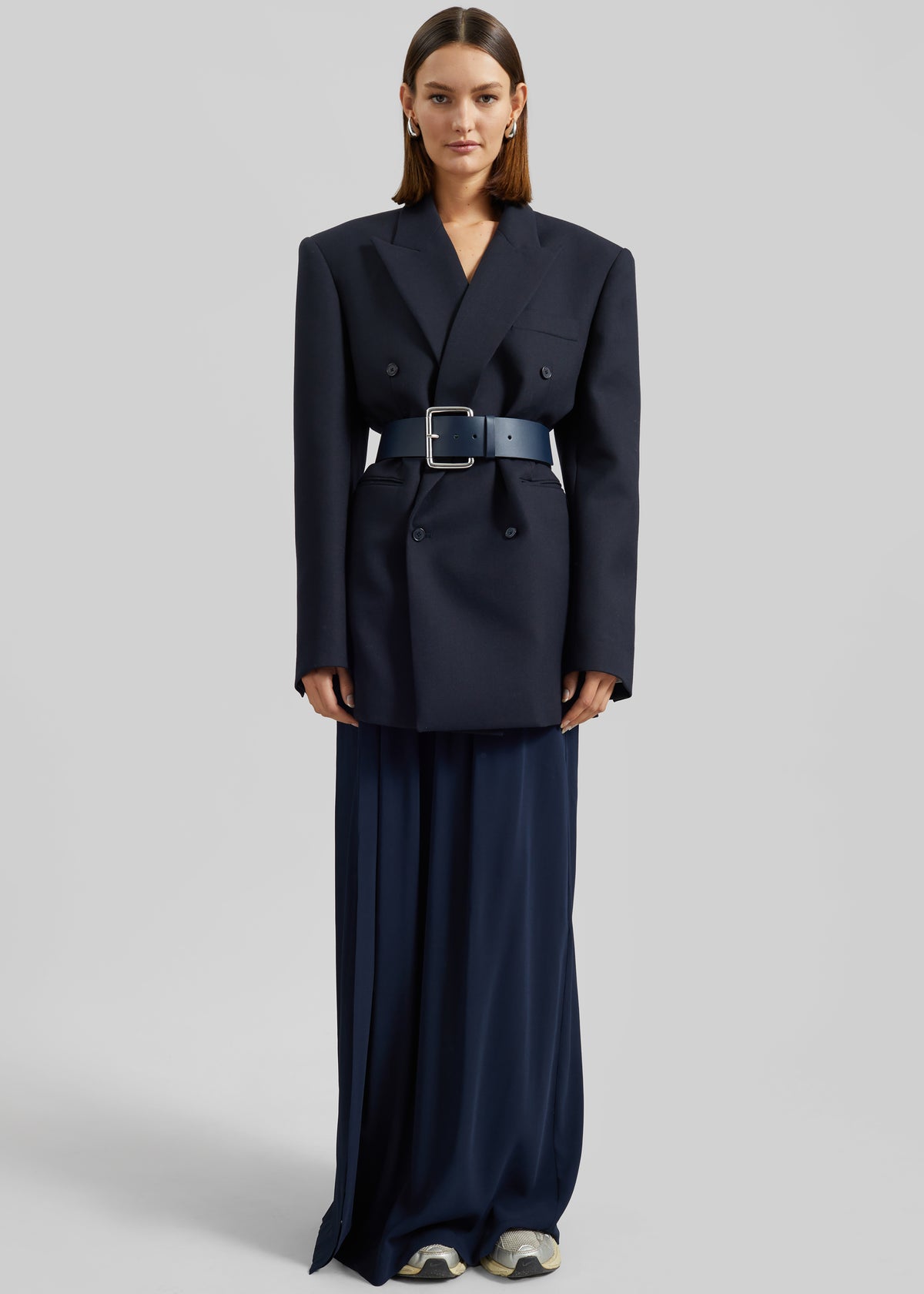 Elie Silk Fluid Maxi Skirt - Navy - 3