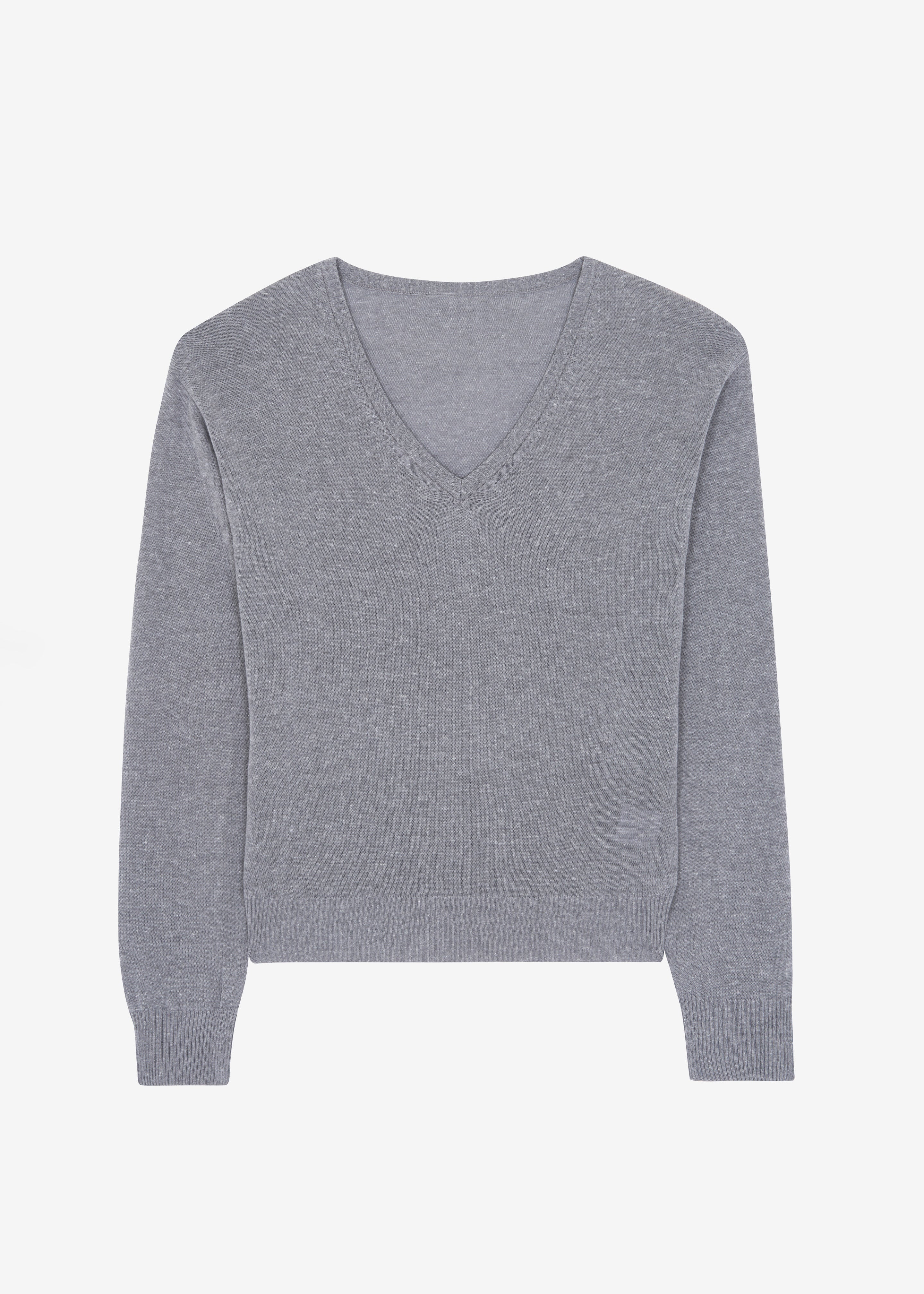 Eliora V Neck Sweater - Grey - 9