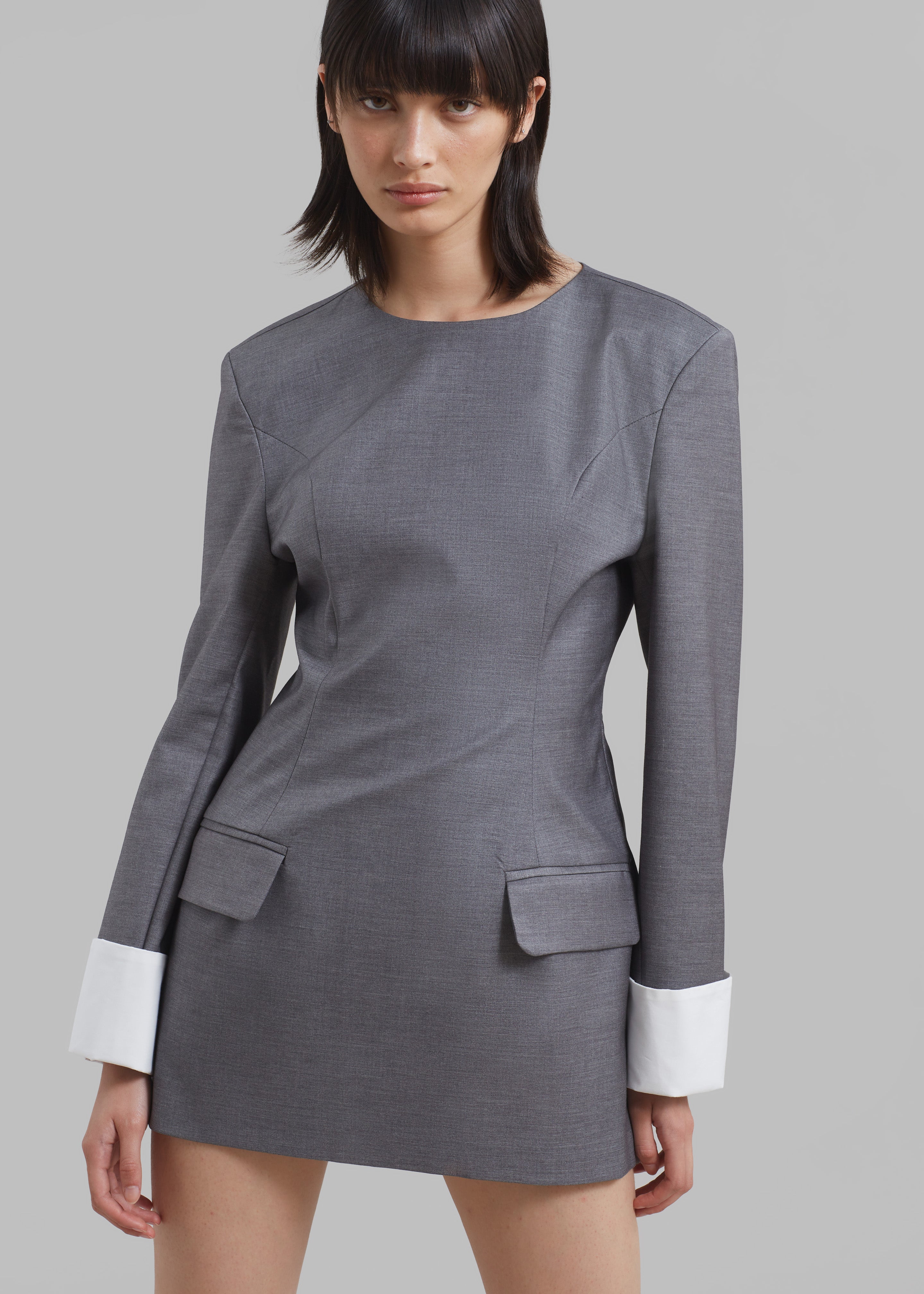 Buy RIGO Pure Cotton Half Sleeve/Below Knee Grey Bodycon Women's Dress at  Amazon.in