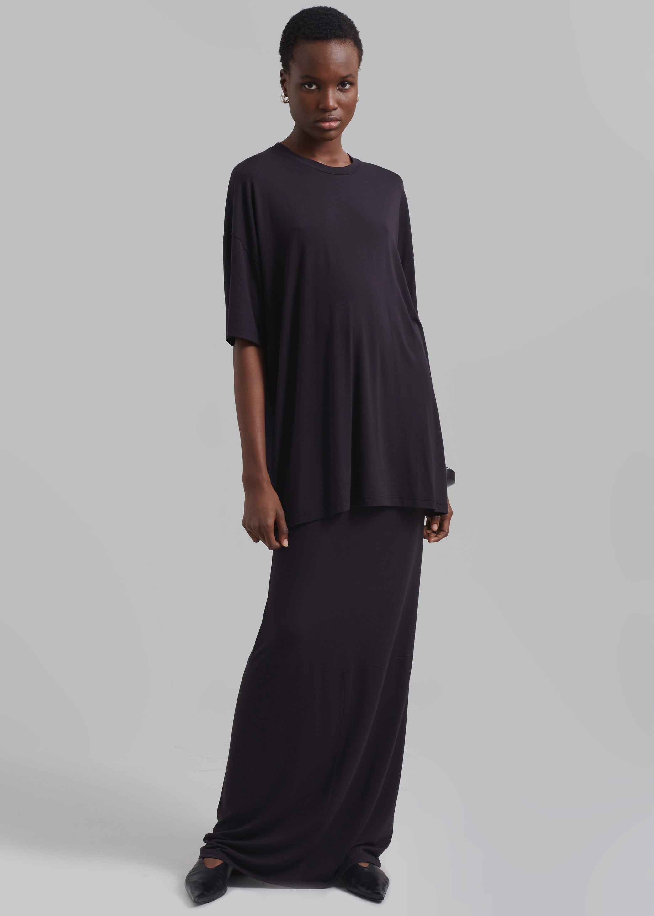 Shop the look image for Ella Boxy Tee - Dark Plum