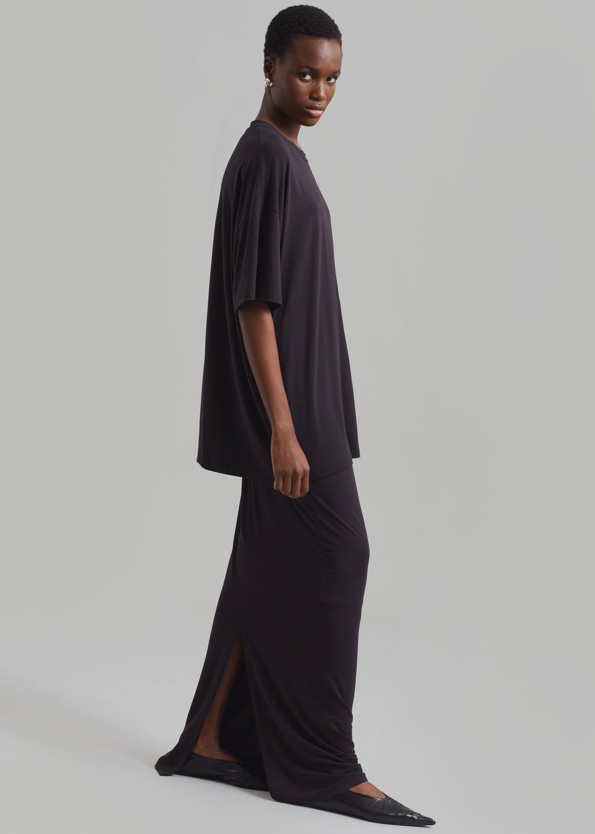 Ella Maxi Skirt - Dark Plum - 2
