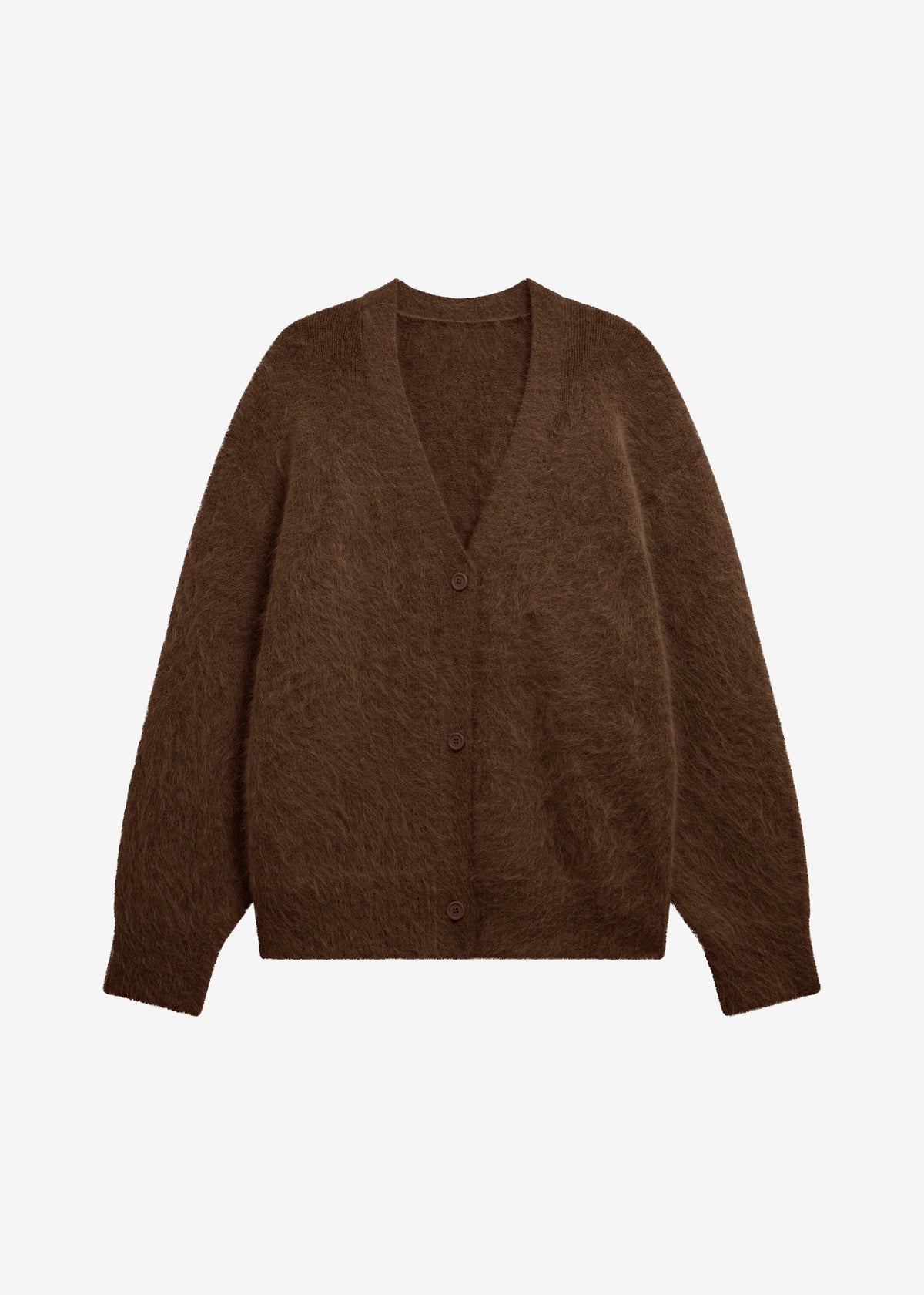 Elland Oversized Alpaca Cardigan - Olive Brown - 6