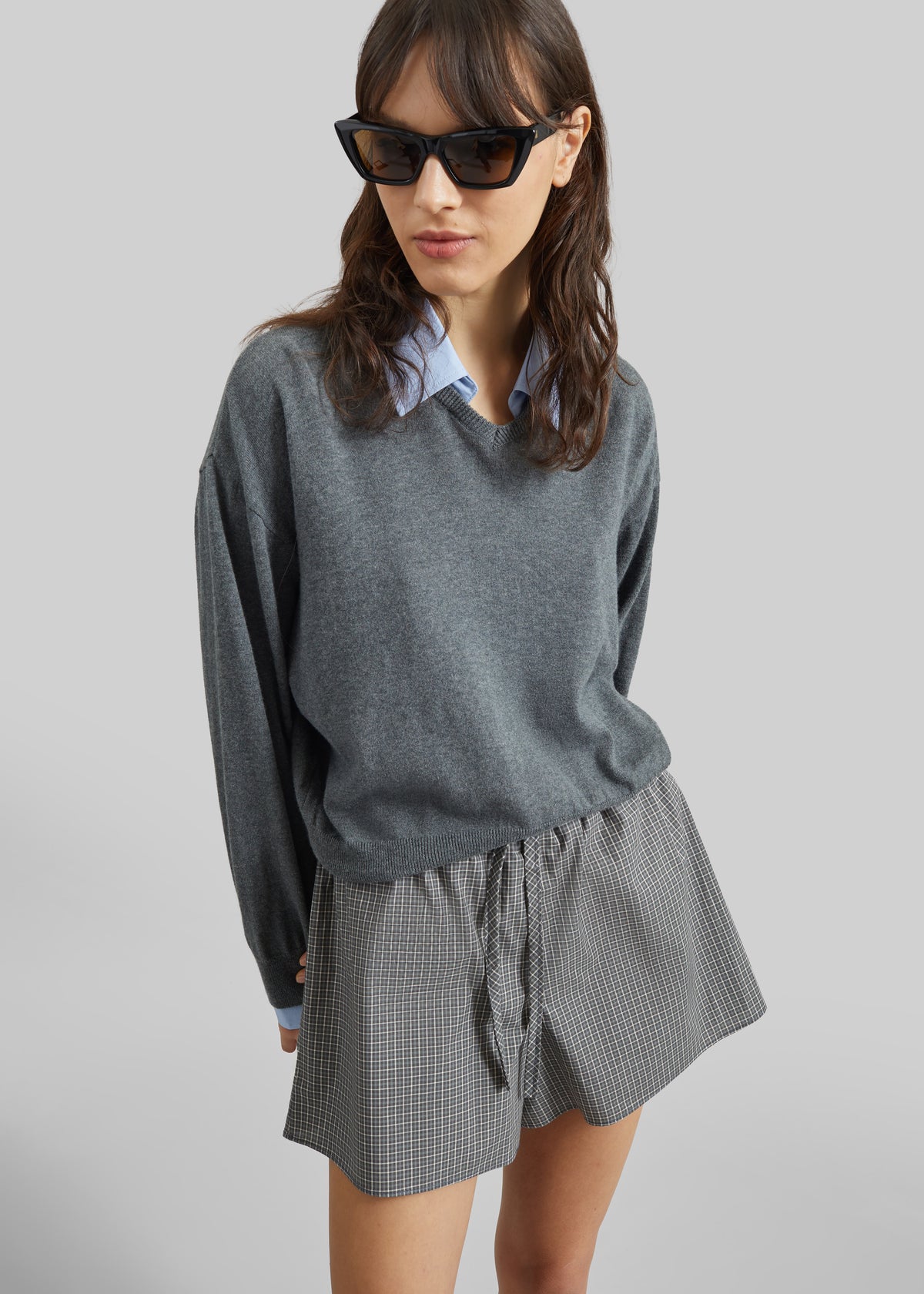 Ello Boxer Shorts - Checked Grey - 1
