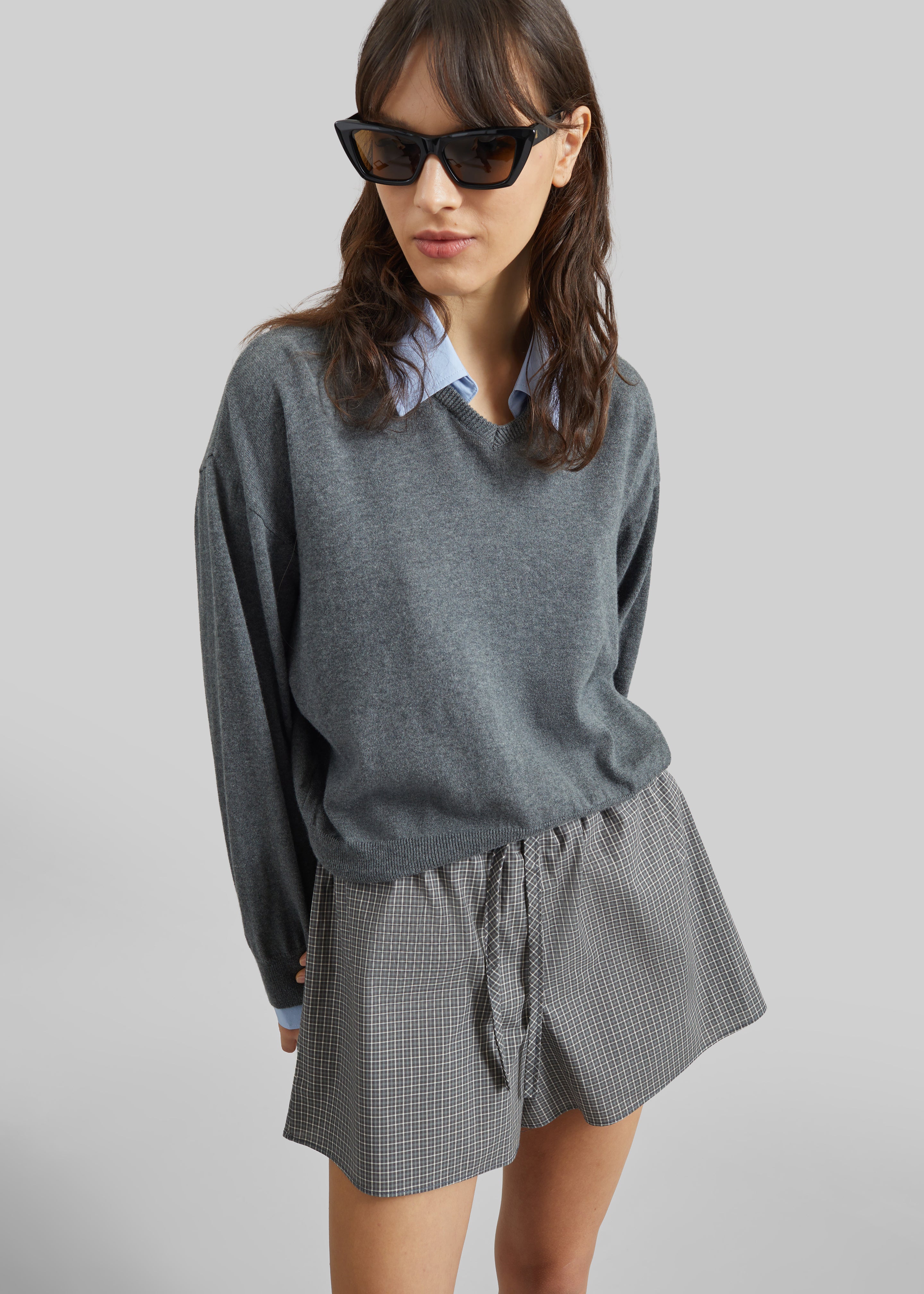 Ello Boxer Shorts - Checked Grey - 1