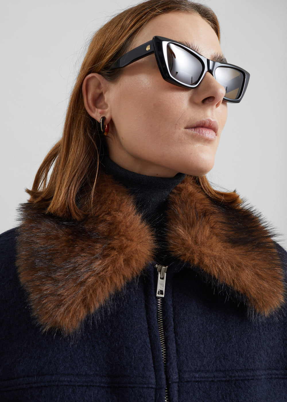 Elmont Brushed Wool Quilted Jacket - Dark Navy - 1