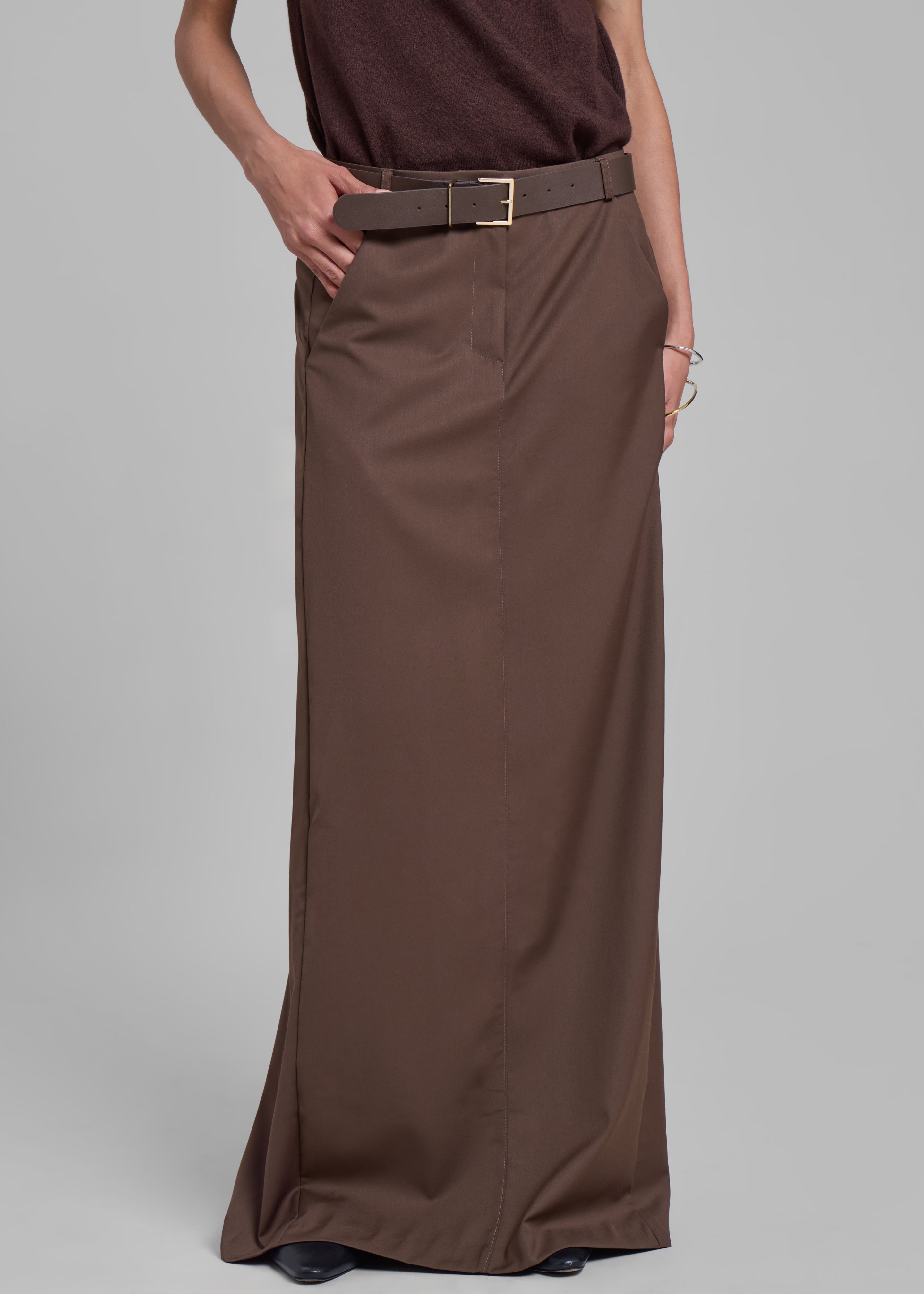 Eloise Maxi Skirt - Brown - 9