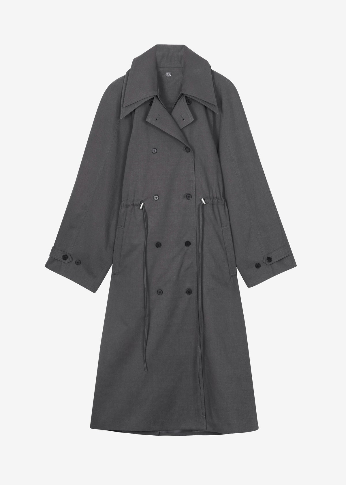 Elrod Drawstring Trench - Grey - 9