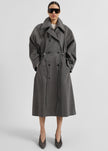 Elrod Drawstring Trench - Grey