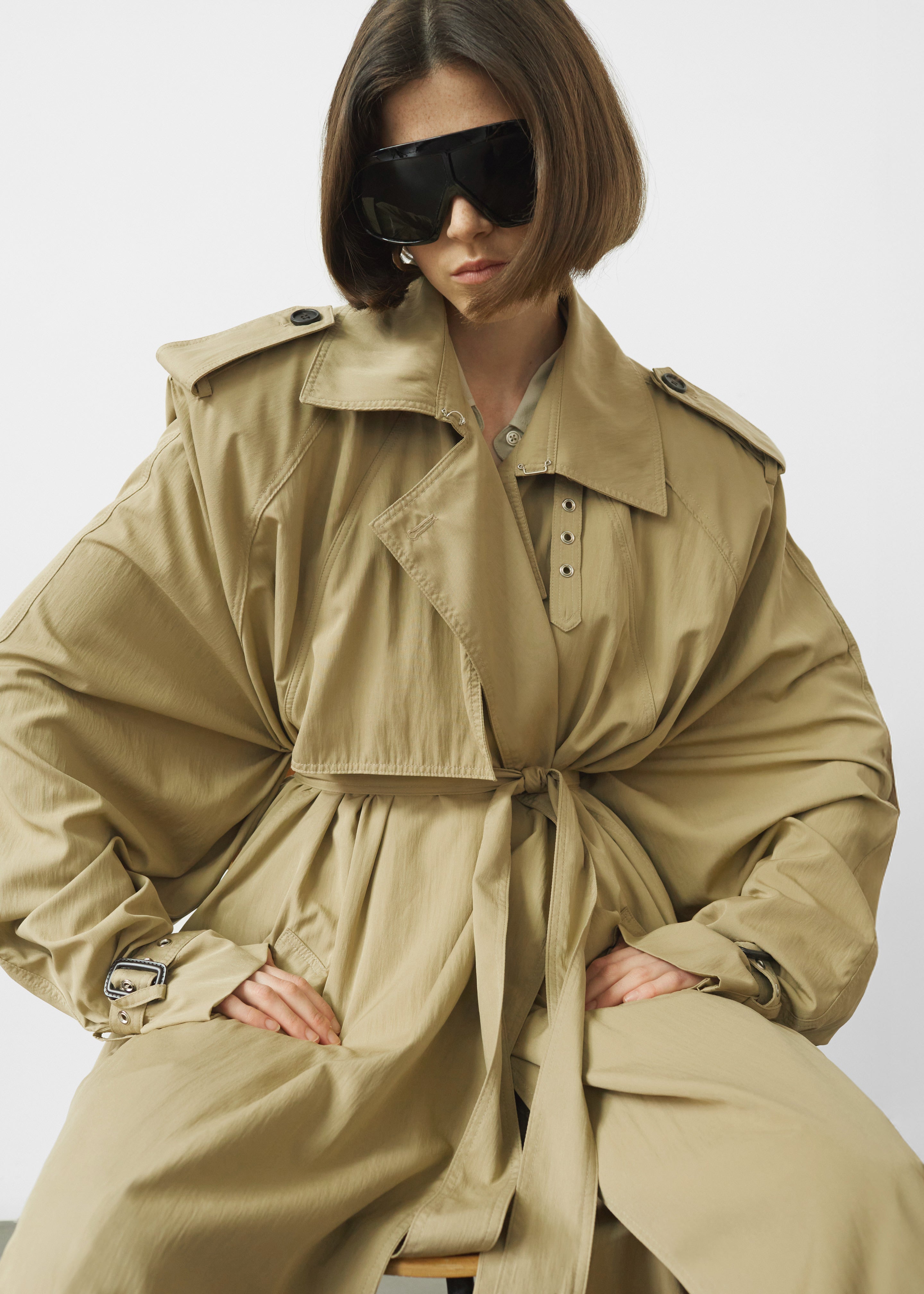 Elsdon Fluid Long Trench - Camel - 3