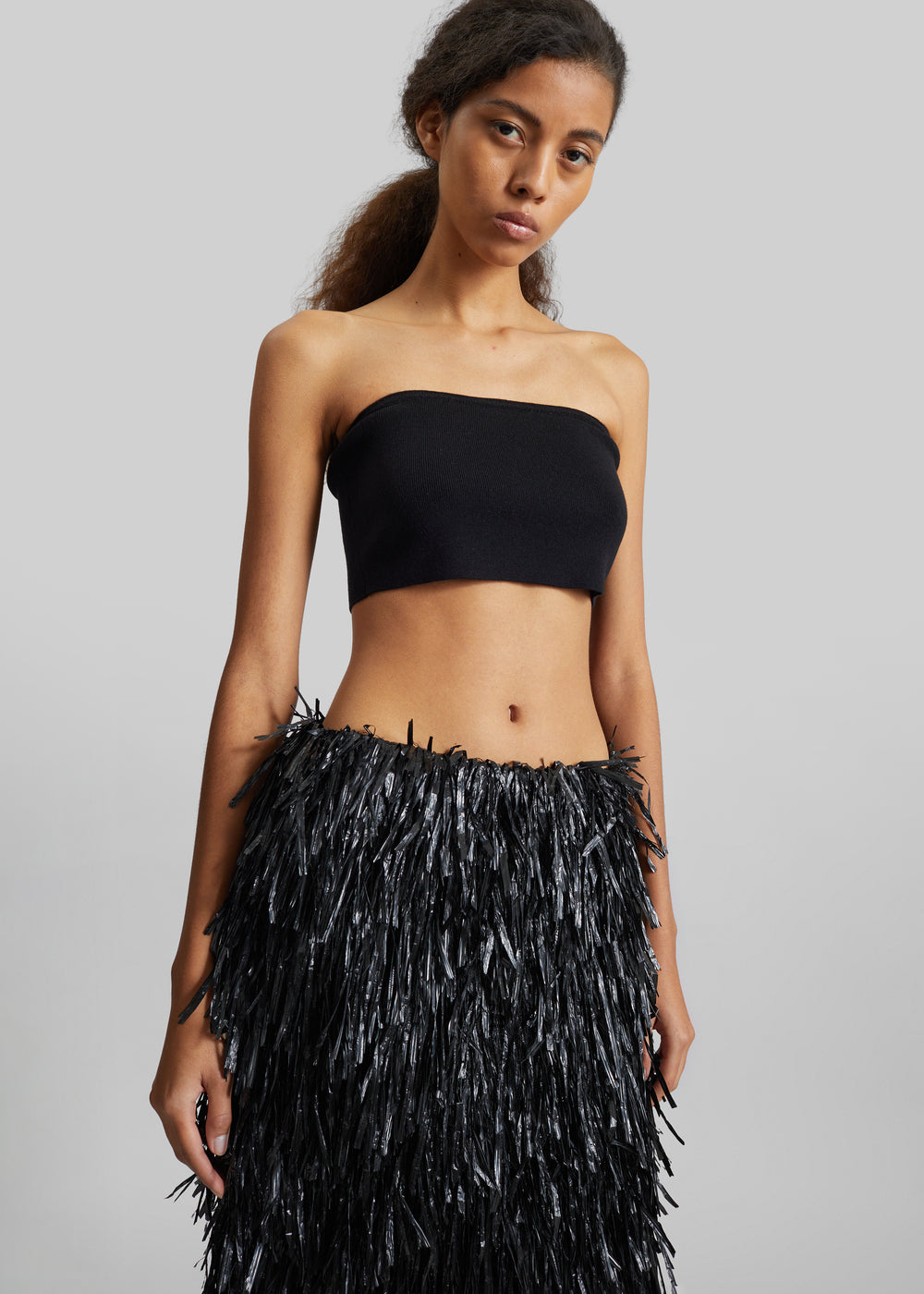 Elsie Knit Tube Top - Black