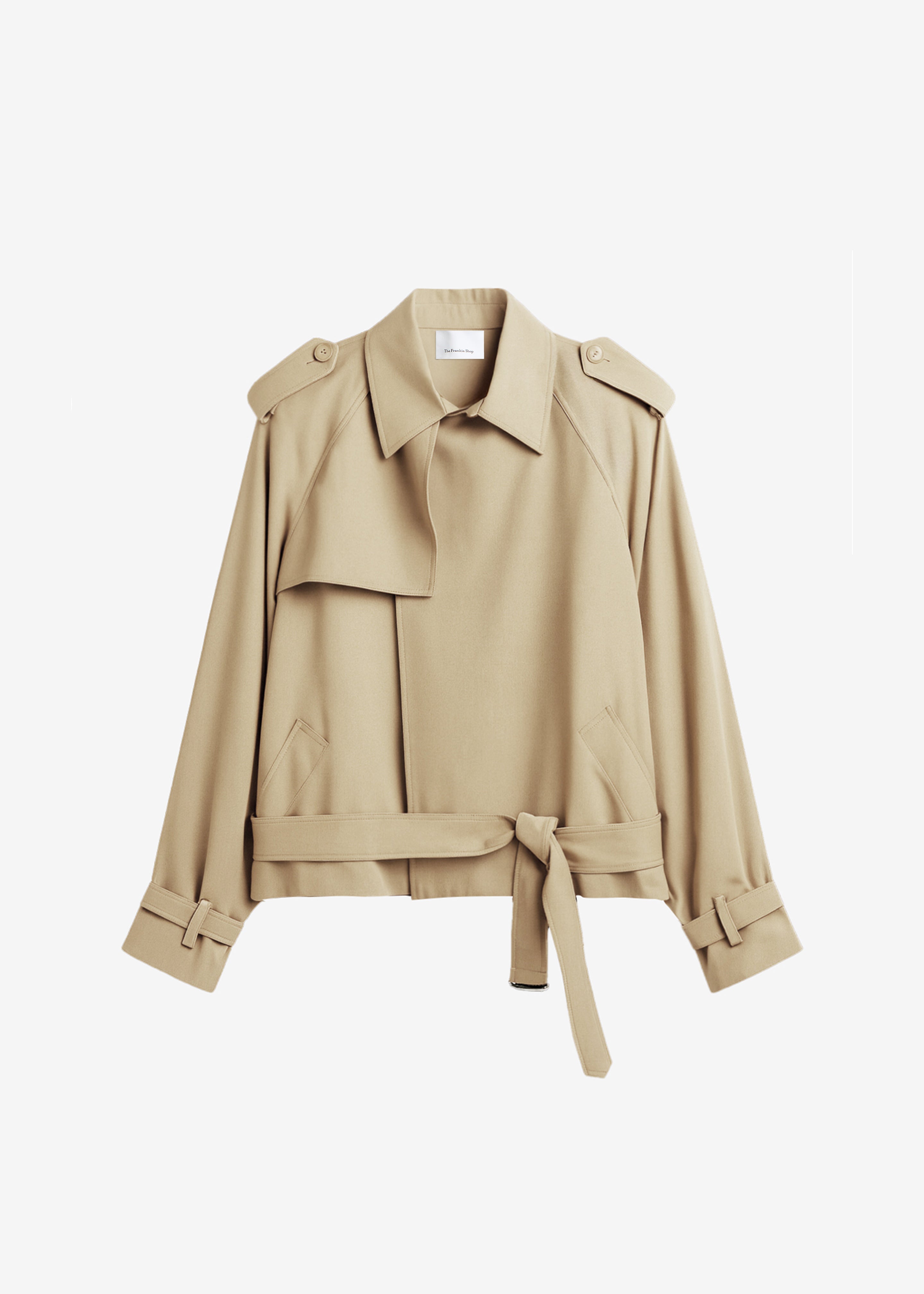 Elva Fluid Short Trench - Beige – The Frankie Shop