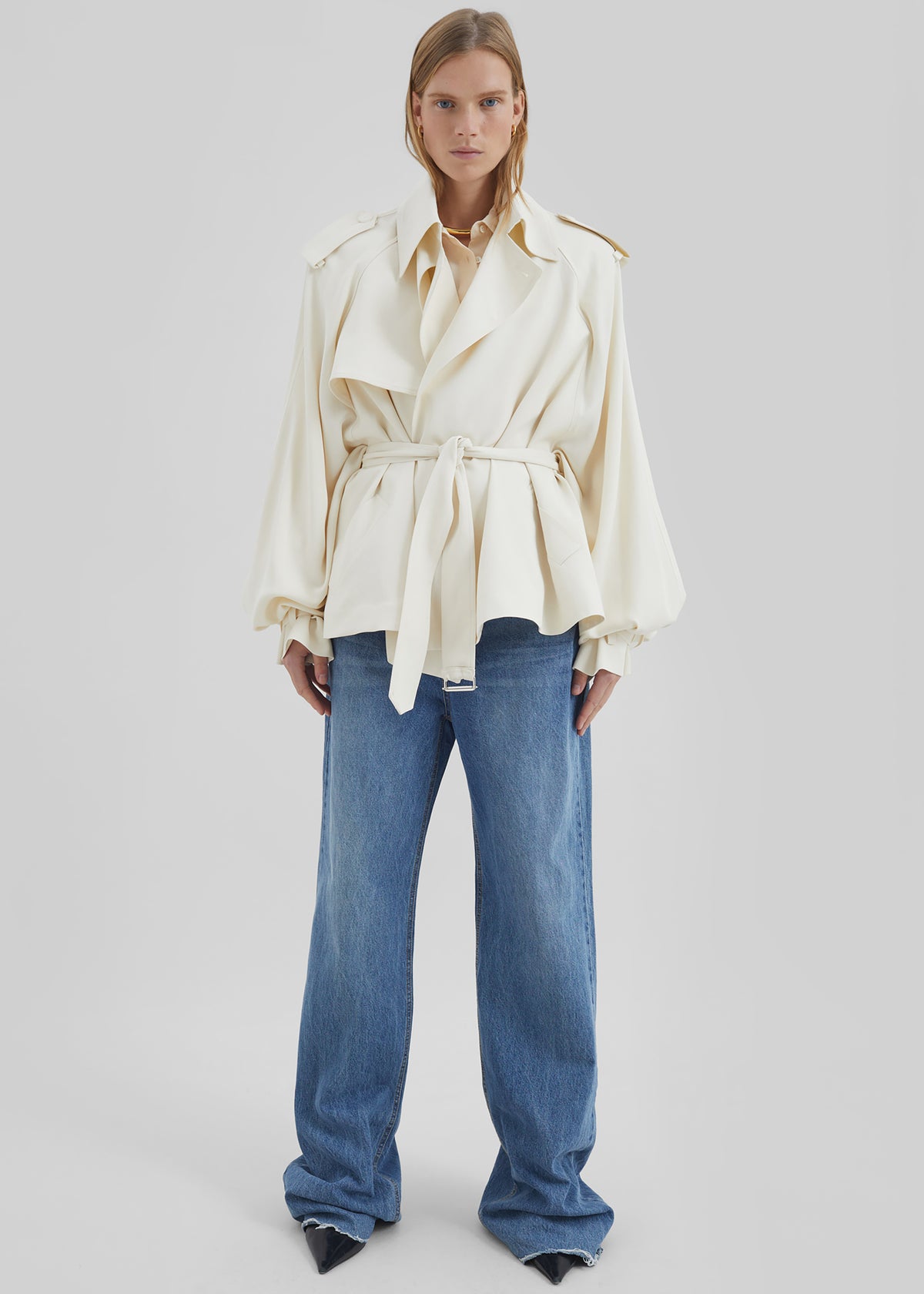 Elva Fluid Short Trench - Ivory - 5