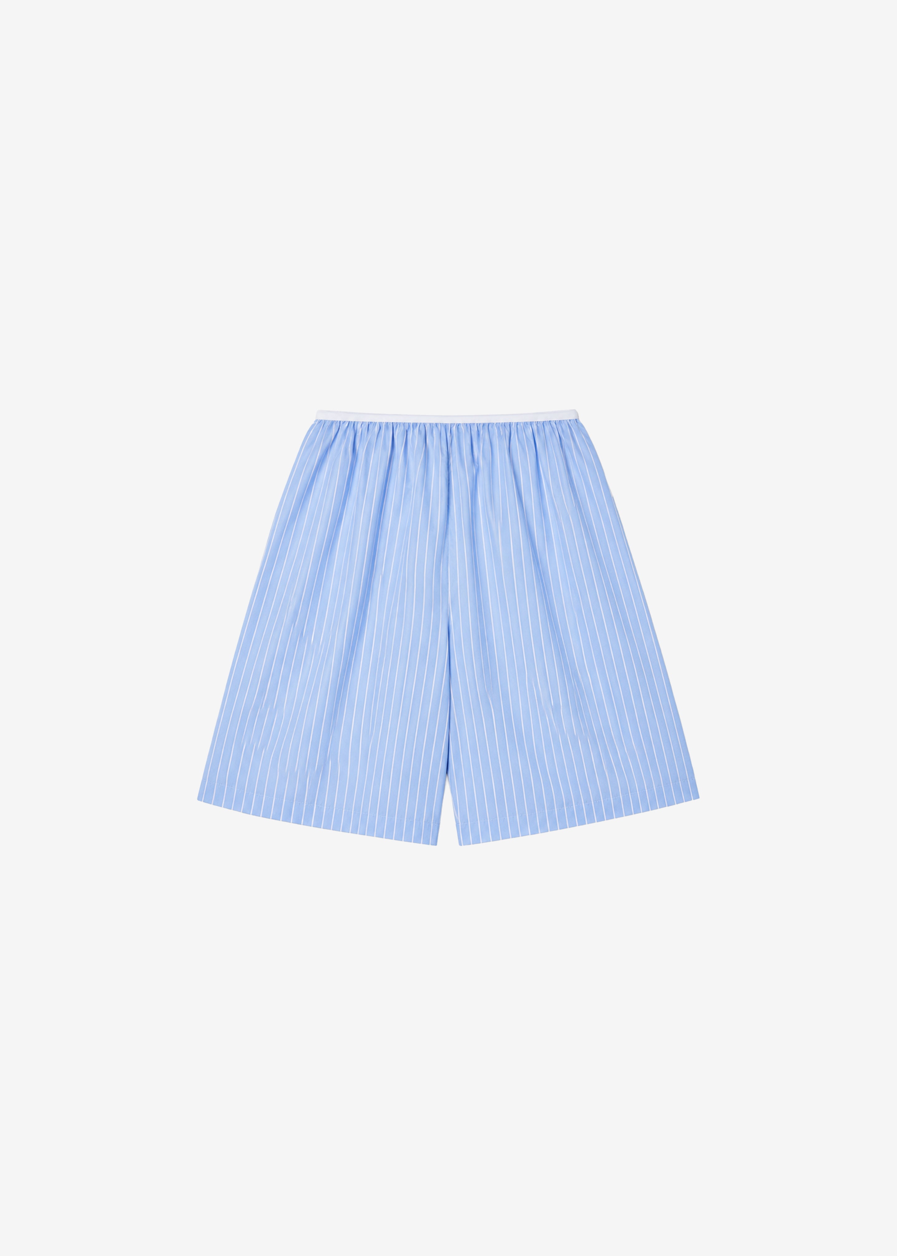 Elyn Cotton Bermuda Shorts - Blue/White Stripe - 9