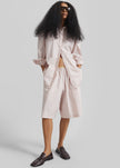 Elyn Elastic Bermuda Shorts - Pink/White Stripes