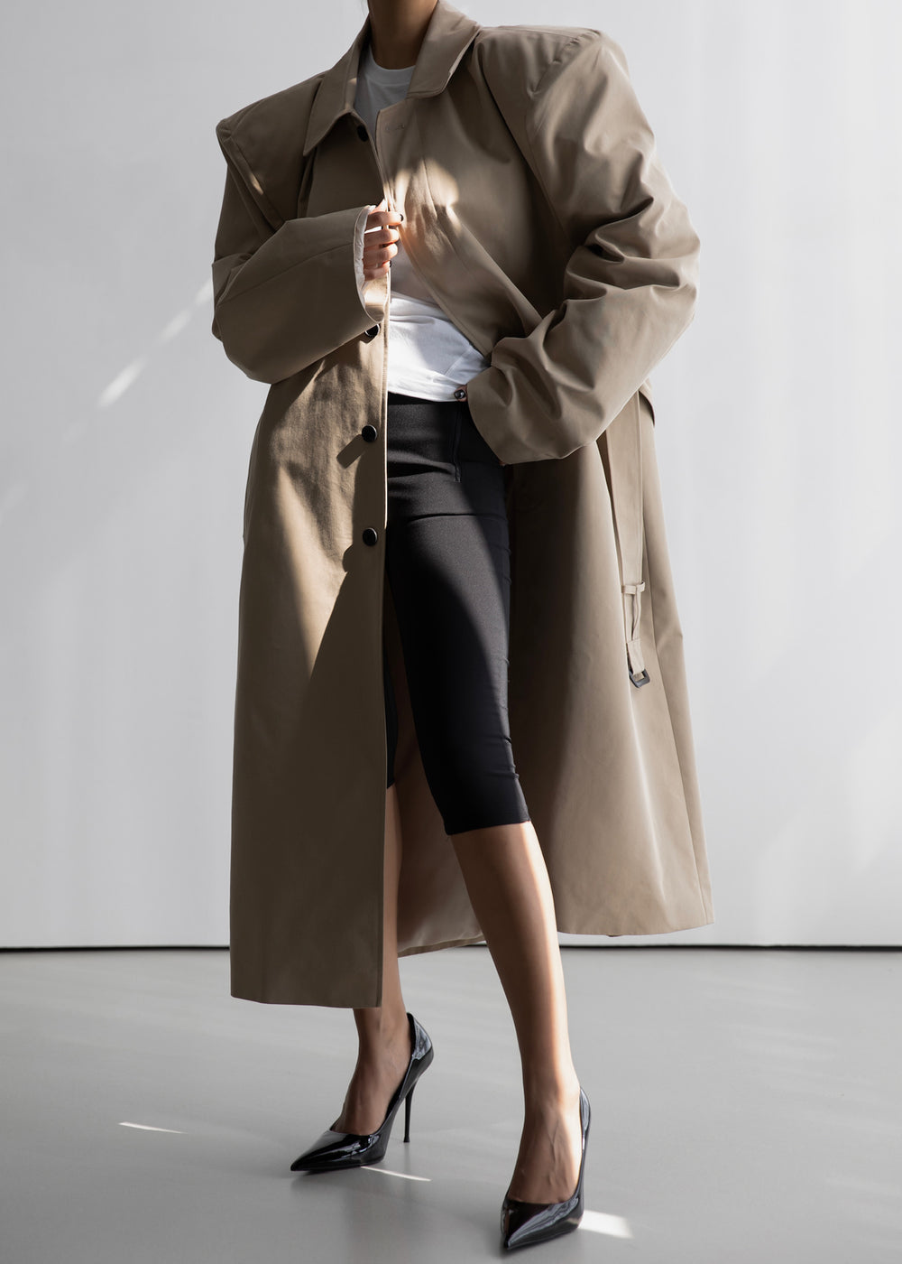 Emden Padded Overcoat - Beige