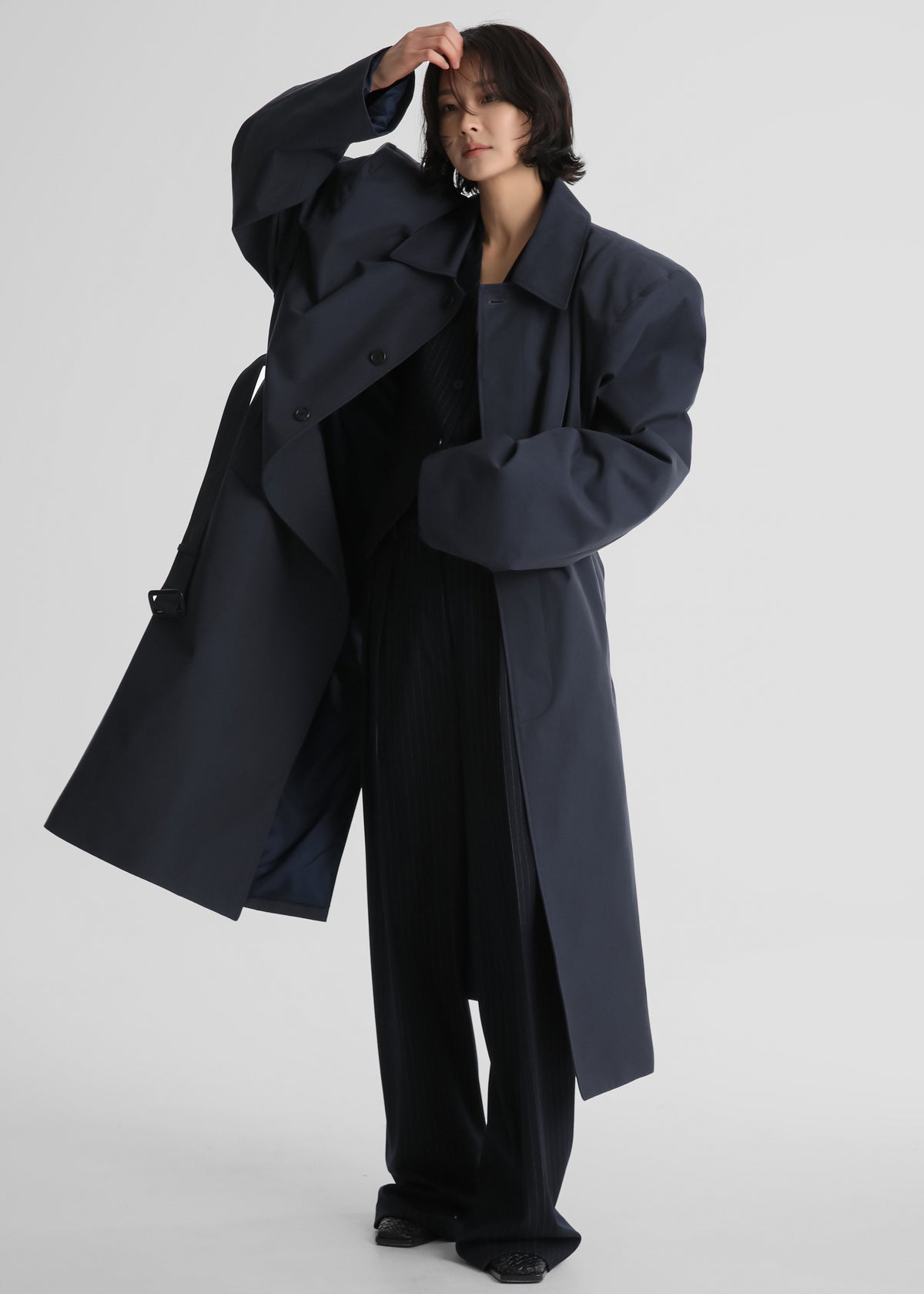 Emden Padded Overcoat - Navy - 12