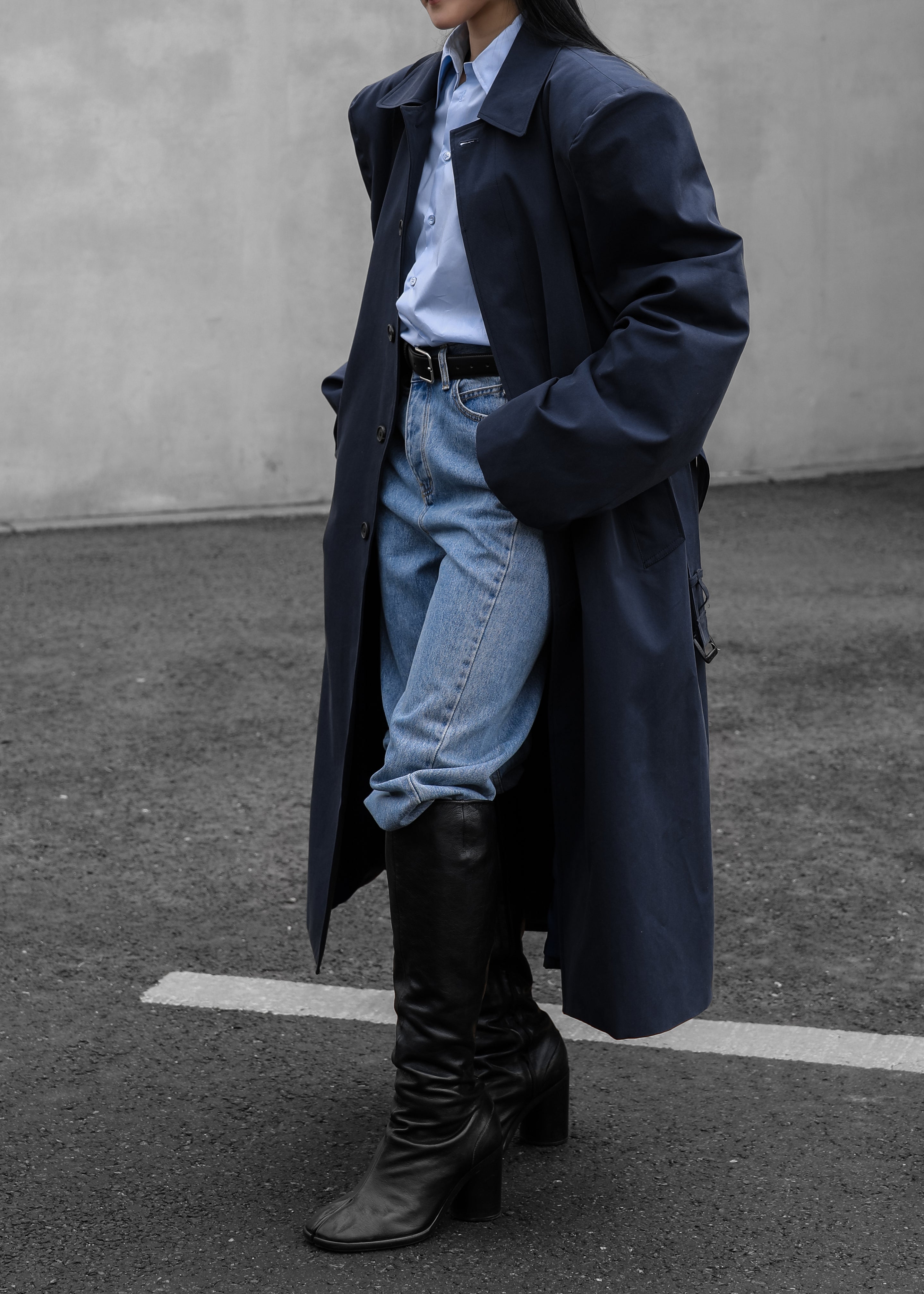 Emden Padded Overcoat - Navy - 11