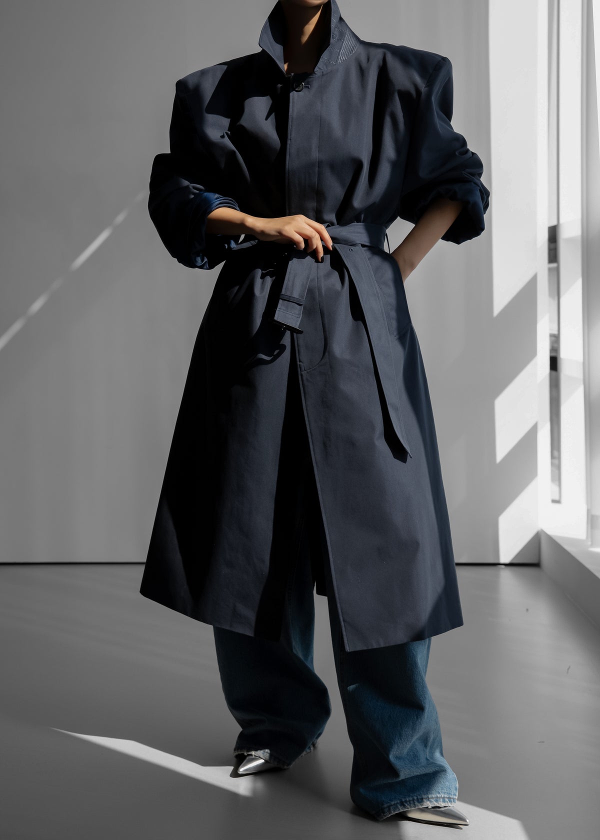 Emden Padded Overcoat - Navy - 7
